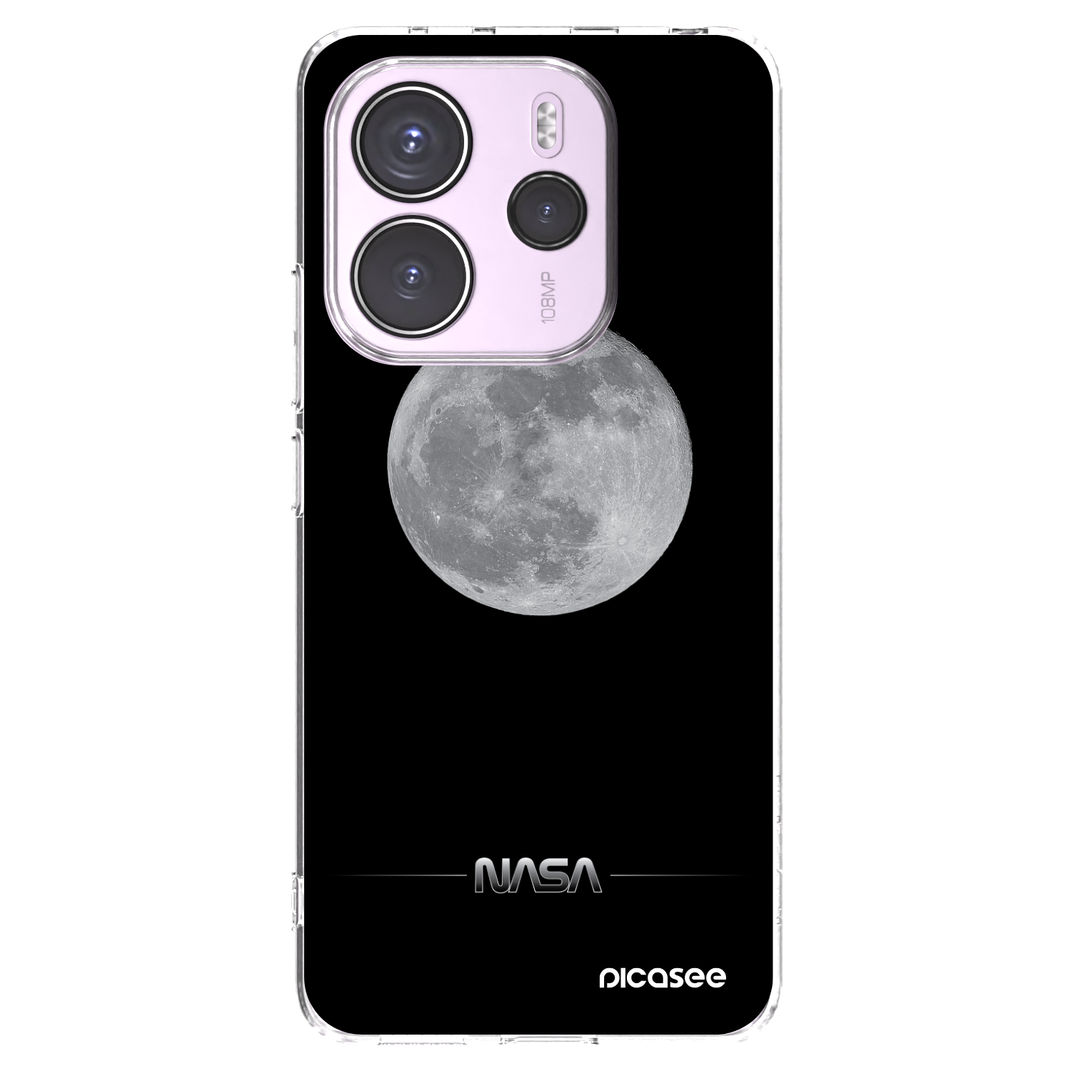 Picasee silikonski prozorni ovitek za Xiaomi Redmi Note 14 4G - Moon Minimal