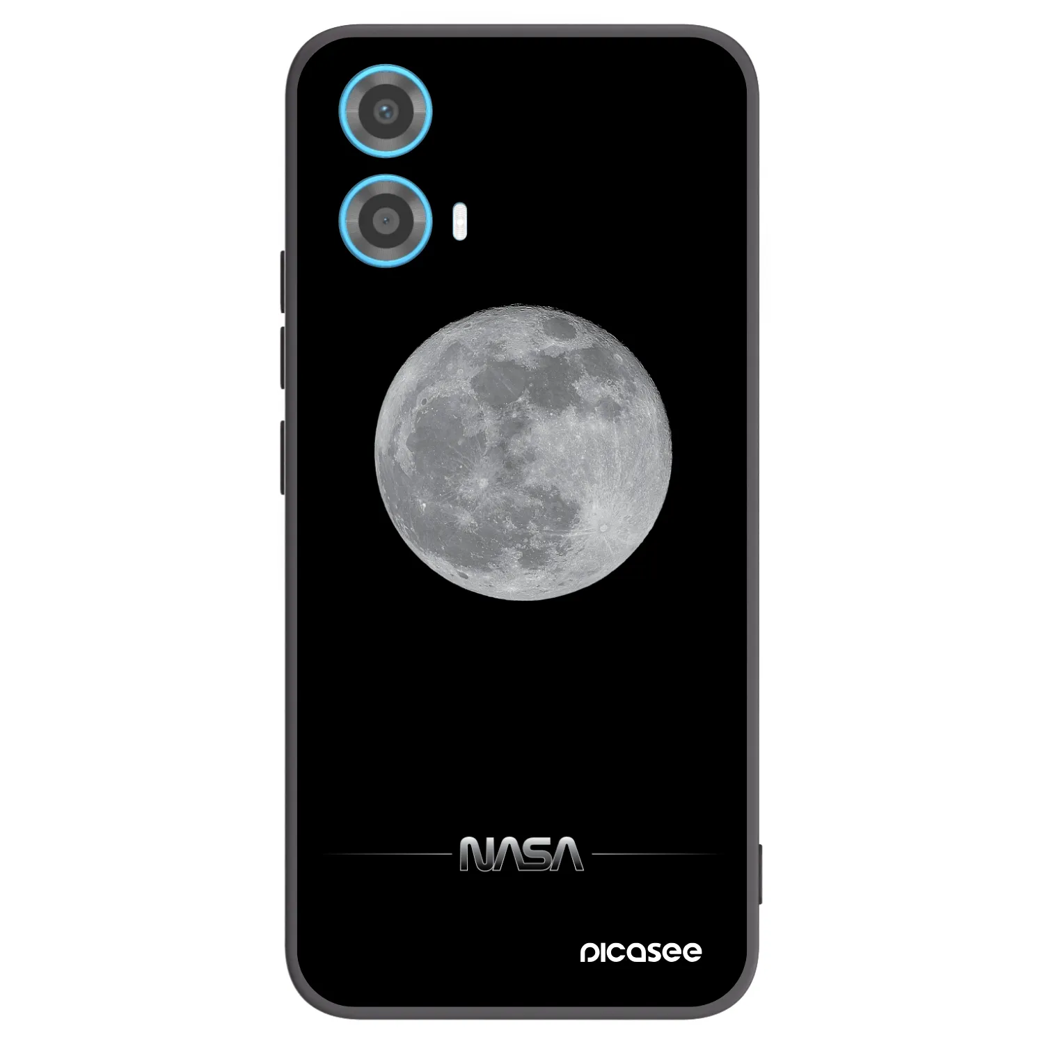 Picasee silikonski črni ovitek za Motorola Moto G34 5G - Moon Minimal