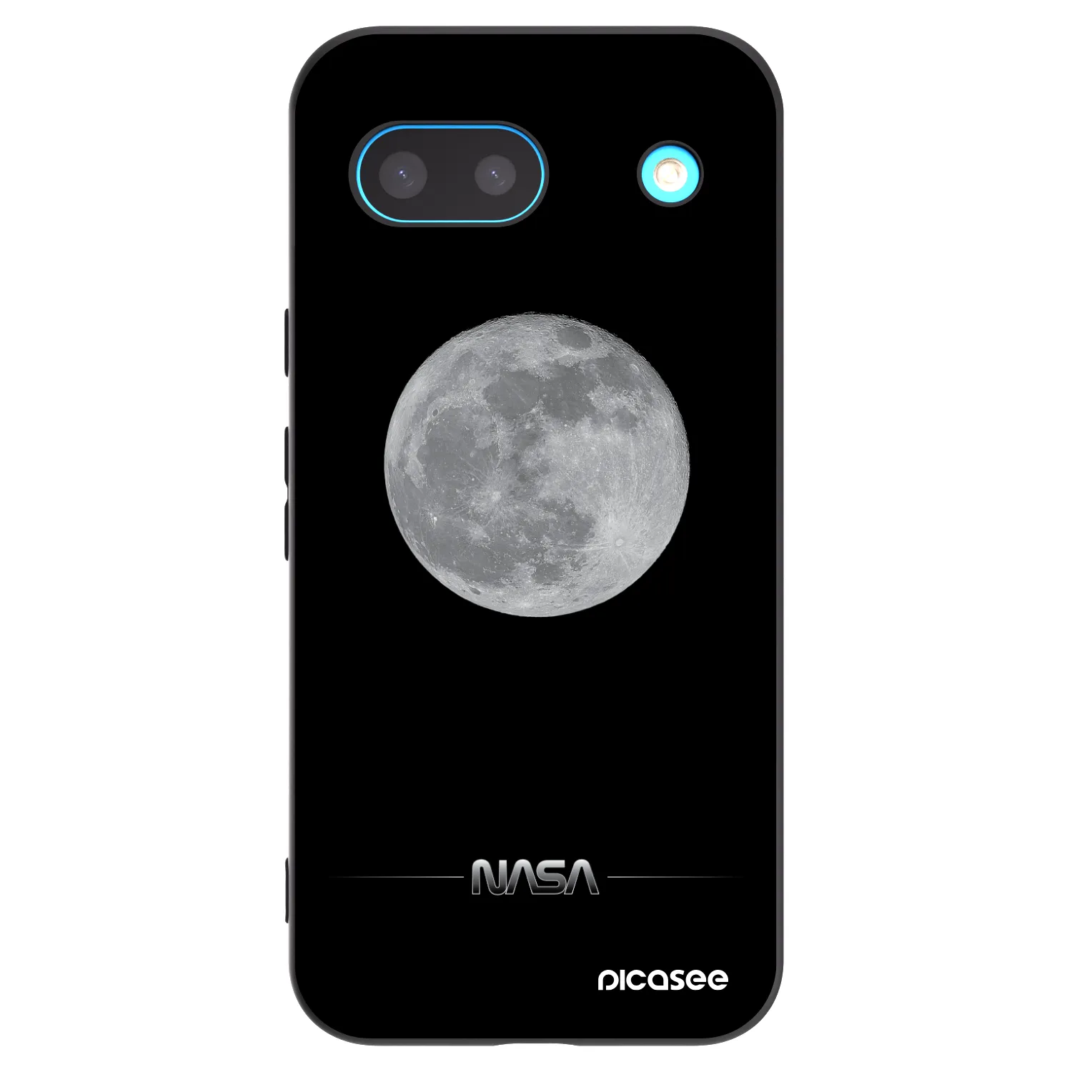 Picasee silikonski črni ovitek za Google Pixel 8a - Moon Minimal