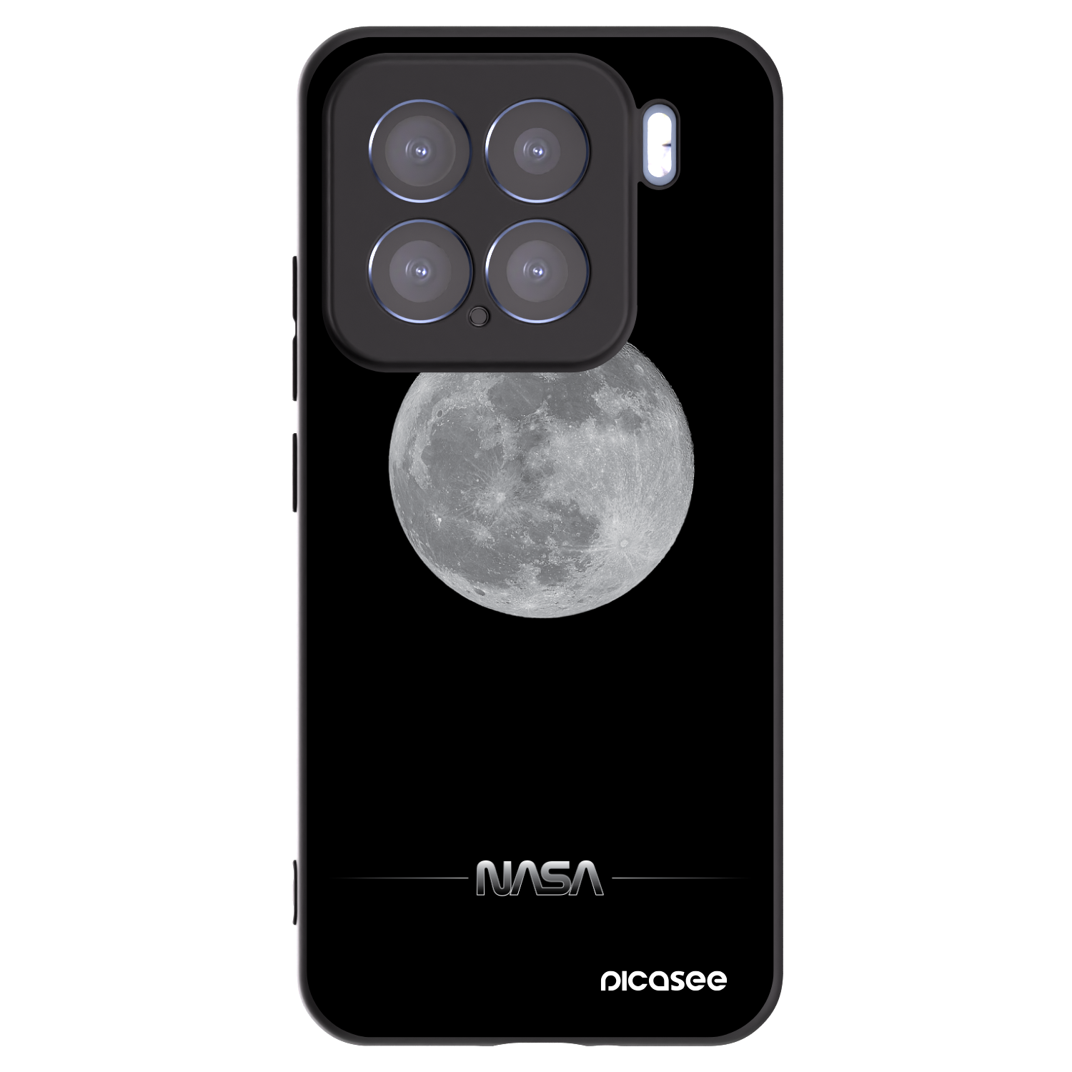 Picasee silikonski črni ovitek za Xiaomi 15 - Moon Minimal