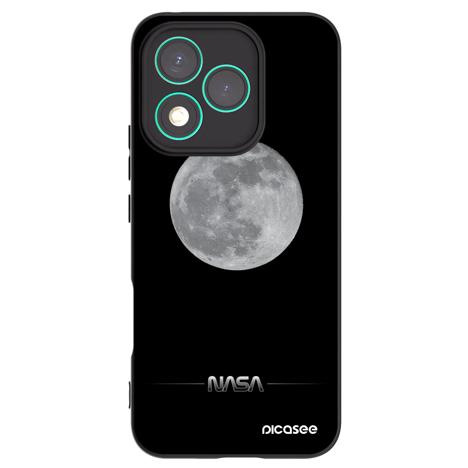 Picasee silikonski črni ovitek za Honor 400 Lite 5G - Moon Minimal