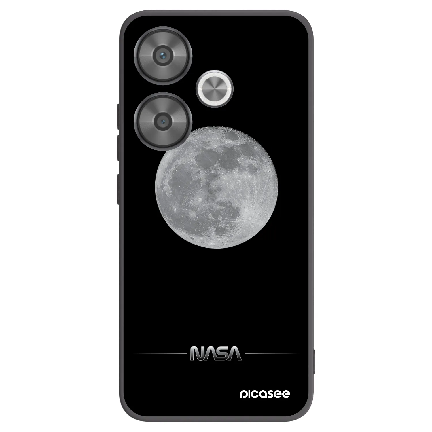 Picasee silikonski črni ovitek za Xiaomi Poco F6 - Moon Minimal