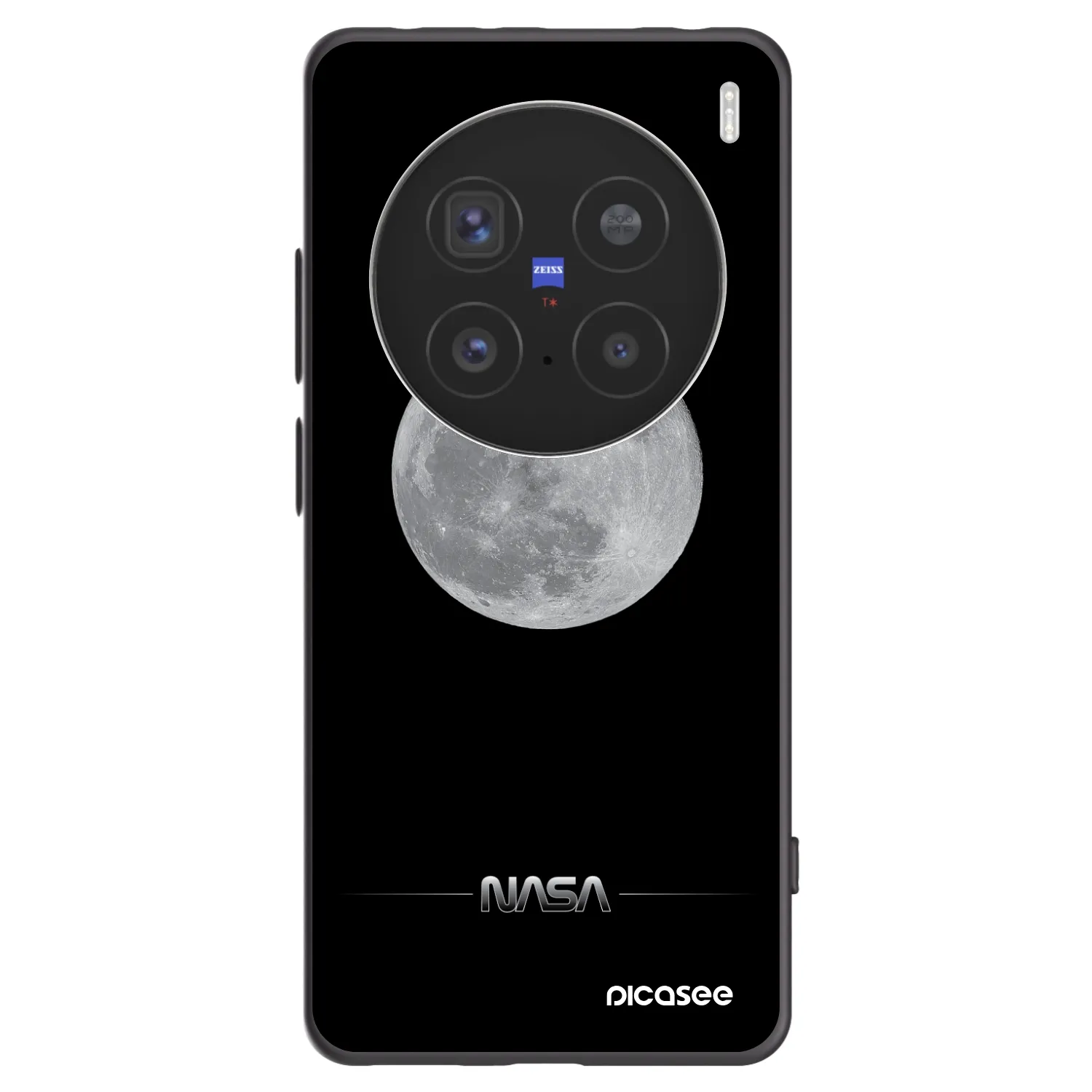 Picasee silikonski črni ovitek za Vivo X200 Pro - Moon Minimal