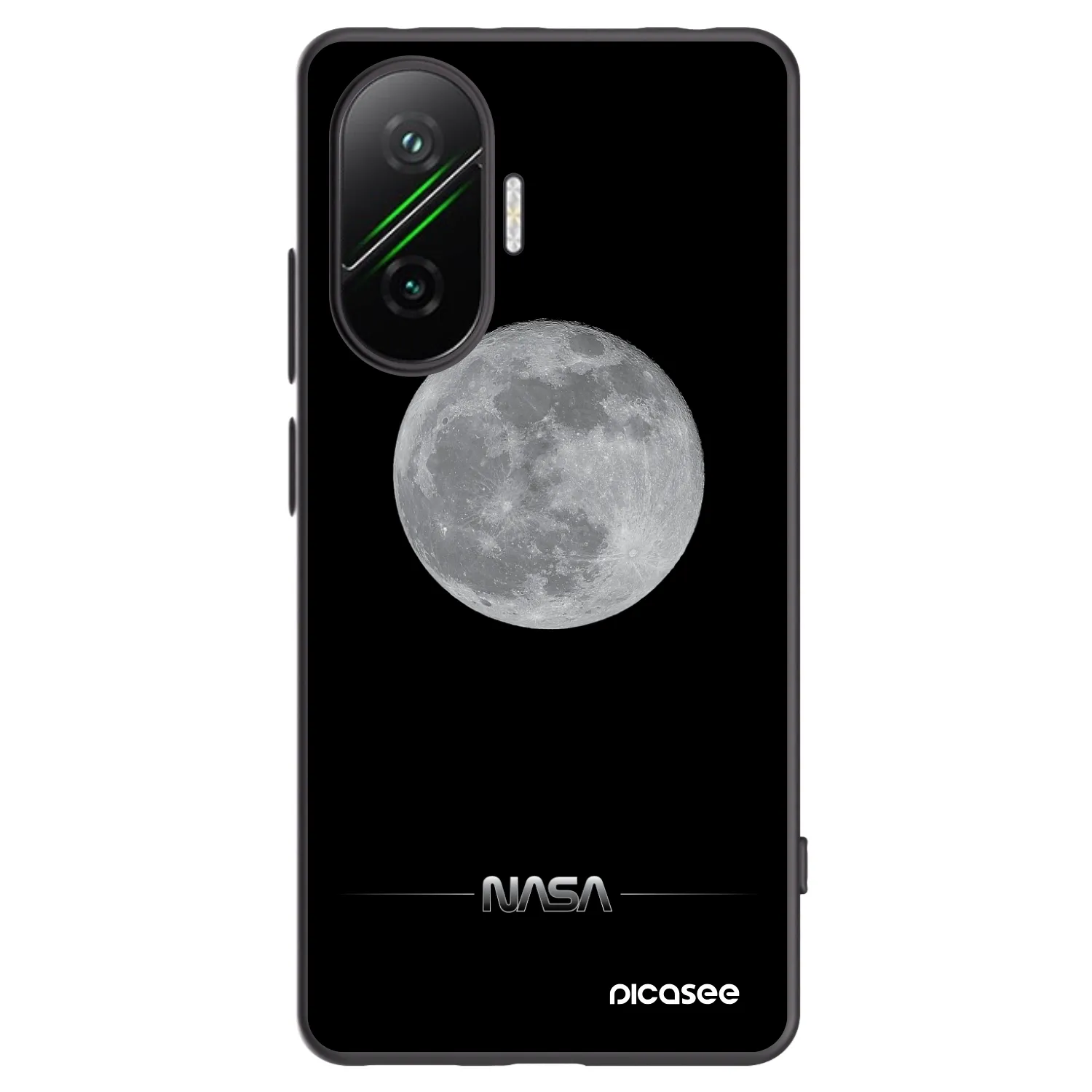 Picasee silikonski črni ovitek za Xiaomi Poco F7 Pro 5G - Moon Minimal