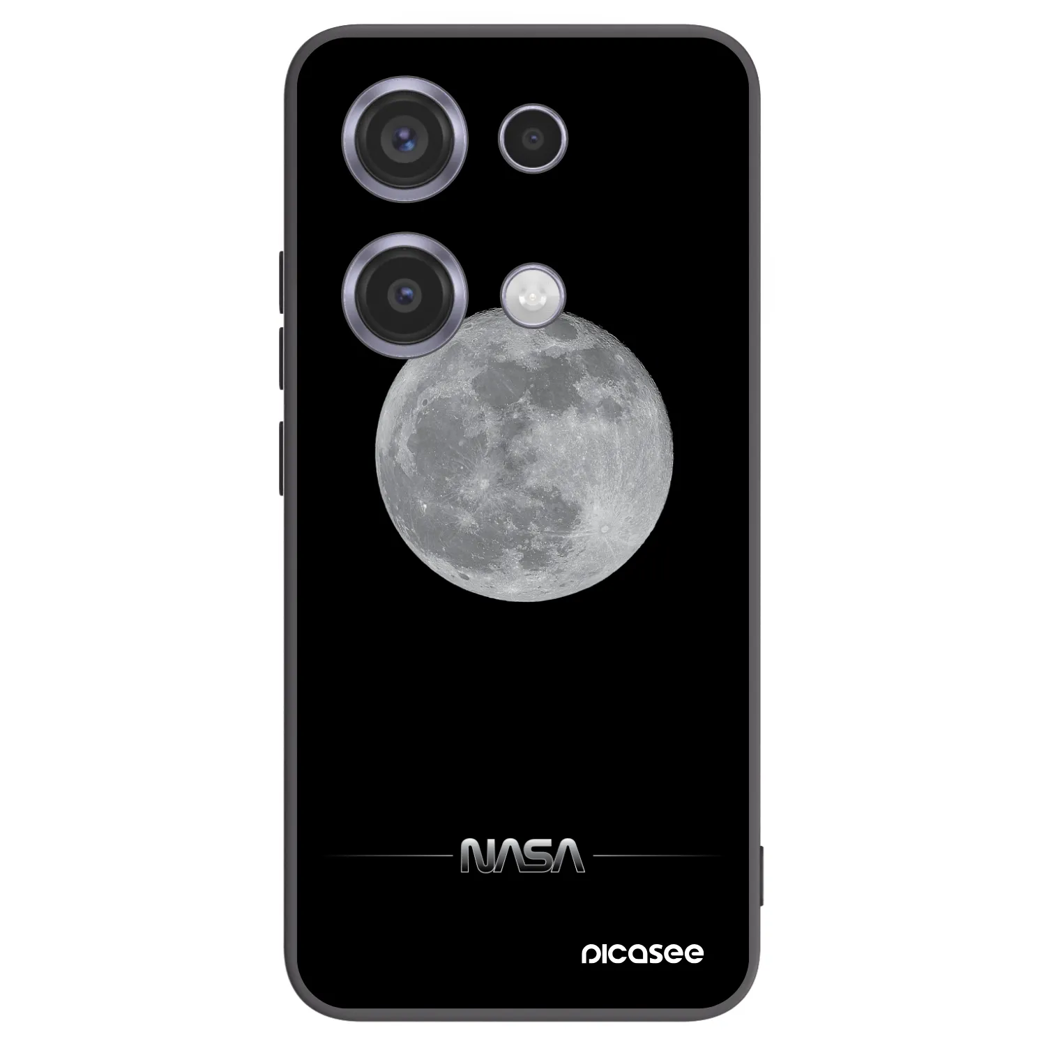 Picasee silikonski črni ovitek za Xiaomi Redmi Note 14S - Moon Minimal