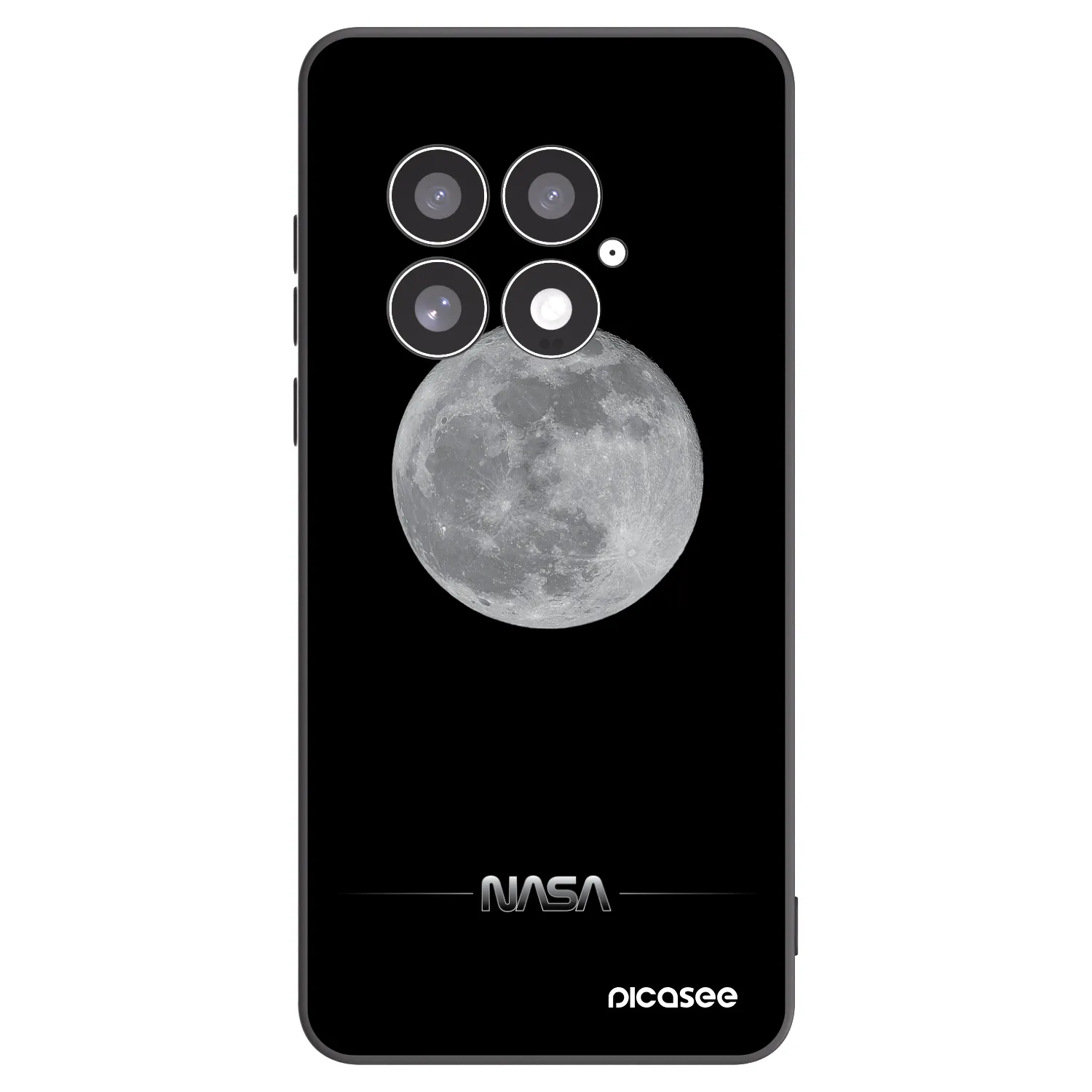 Picasee silikonski črni ovitek za OnePlus 13 5G - Moon Minimal