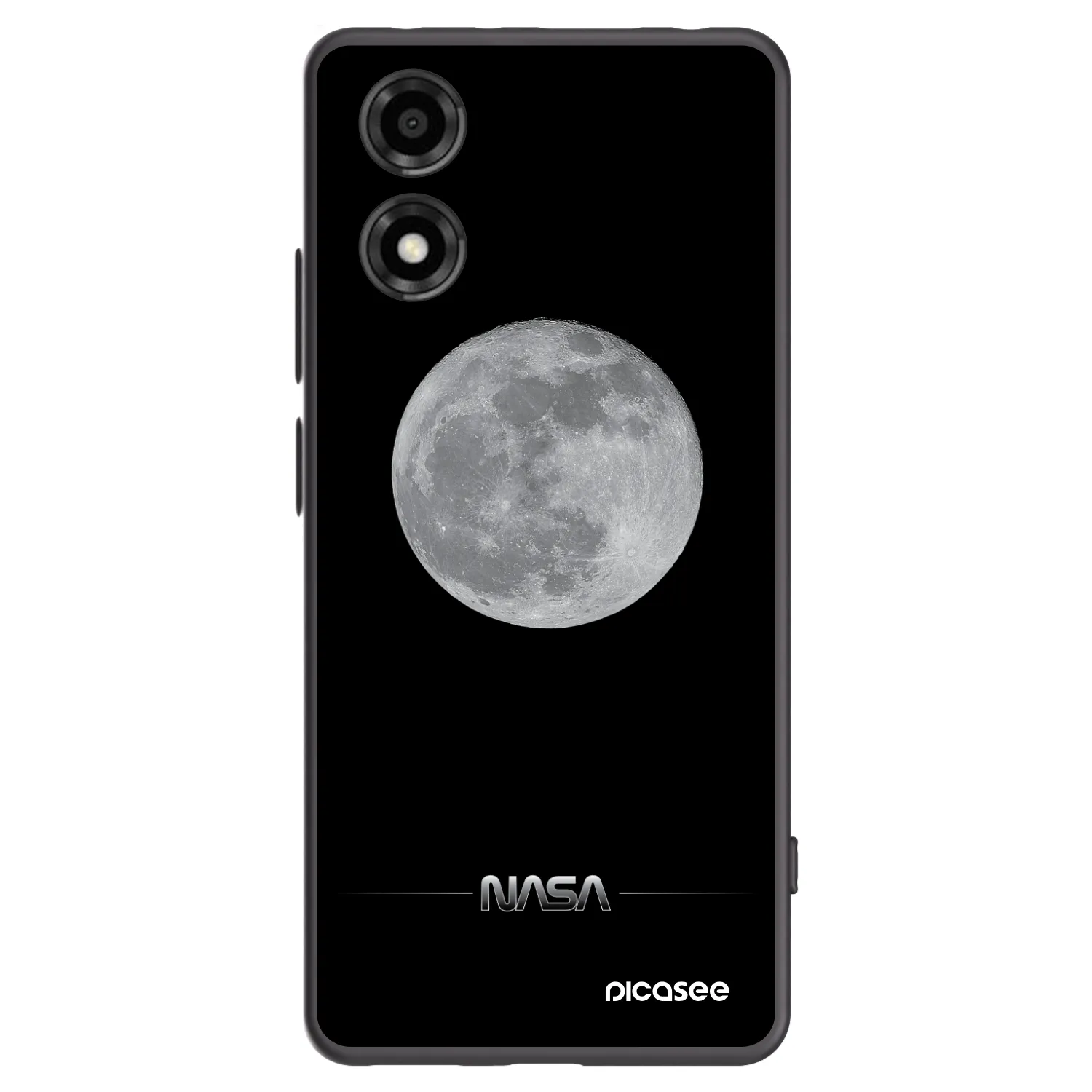 Picasee silikonski črni ovitek za Motorola Moto E14 - Moon Minimal