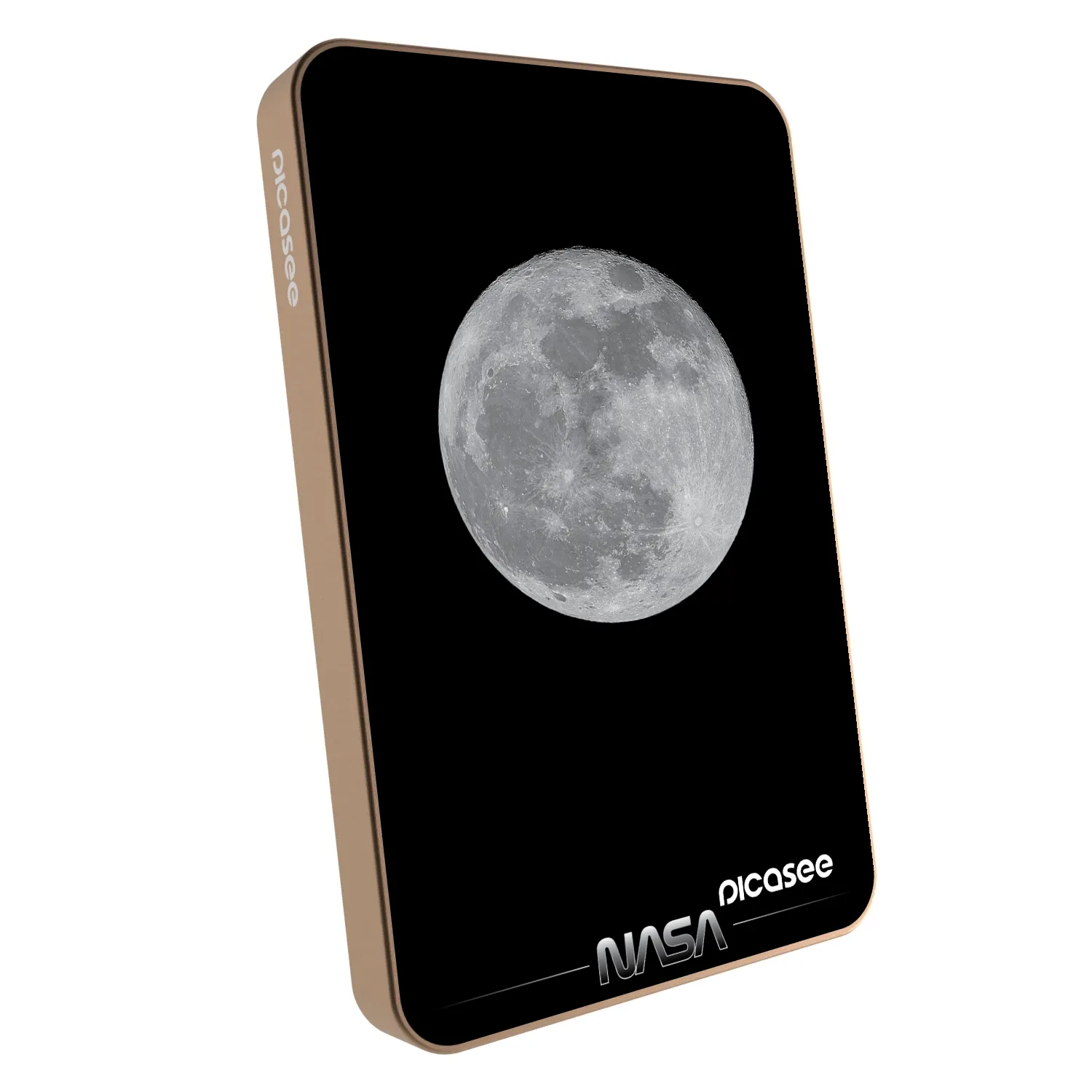Picasee Prenosna baterija z MagSafe 5 000 mAh Zlati - Moon Minimal
