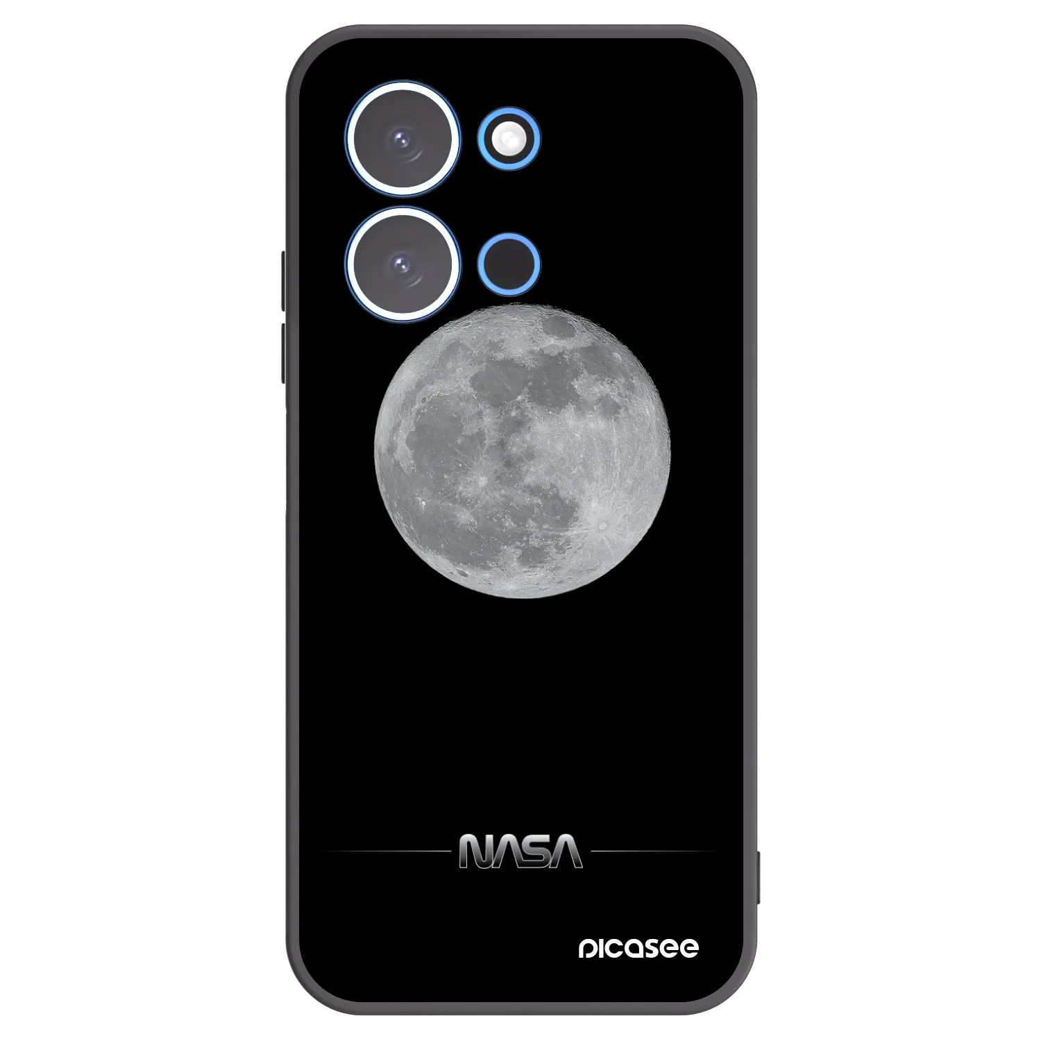Picasee silikonski črni ovitek za Xiaomi Redmi 15C 4G - Moon Minimal