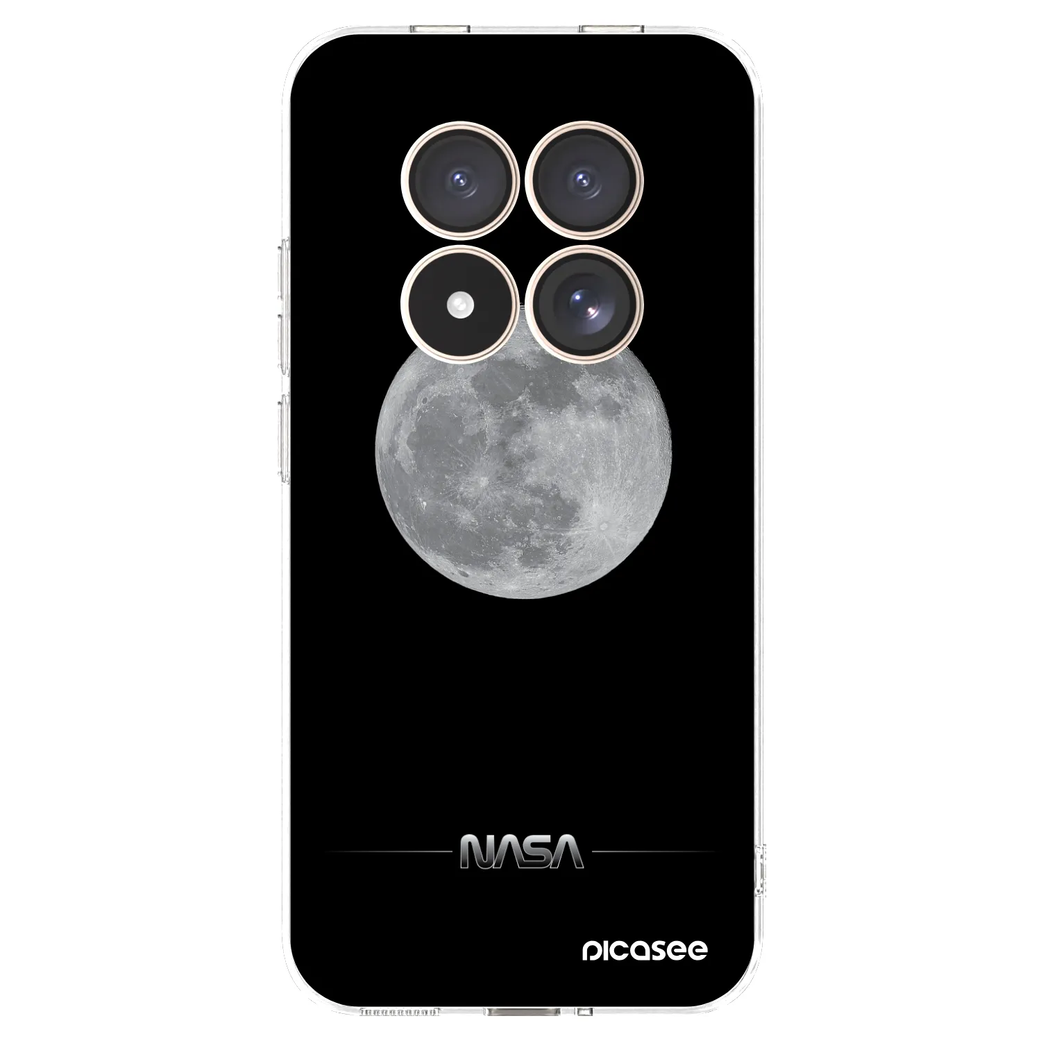 Picasee silikonski prozorni ovitek za Xiaomi Redmi Note 15 Pro 4G - Moon Minimal
