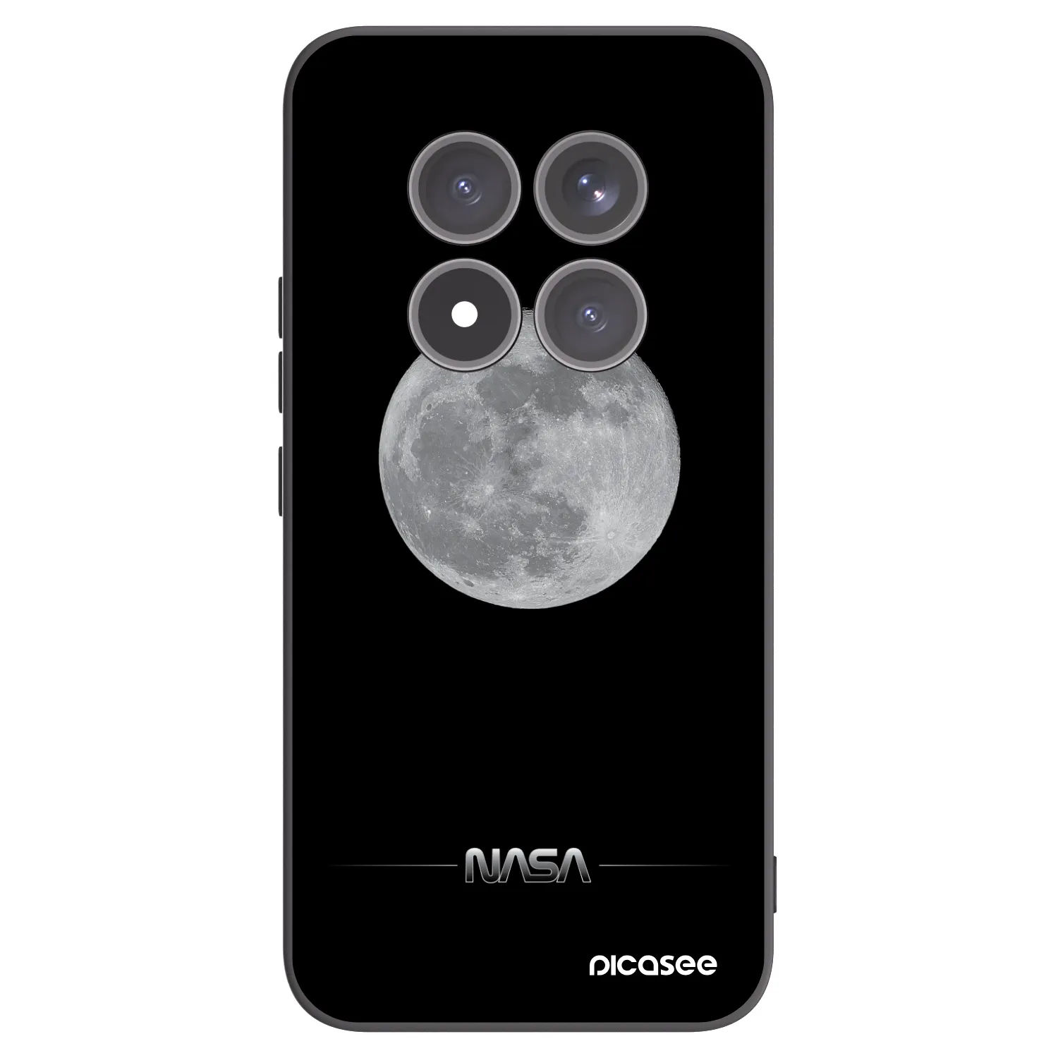 Picasee silikonski črni ovitek za Xiaomi Redmi Note 15 Pro+ - Moon Minimal