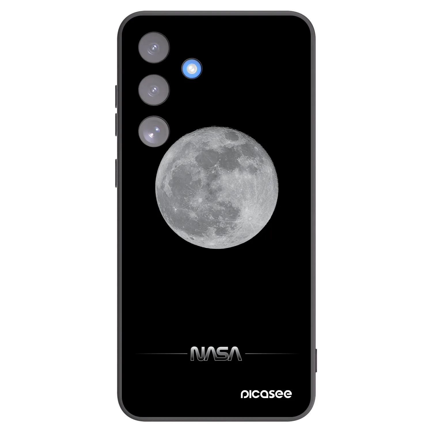 Picasee silikonski črni ovitek za Samsung Galaxy S25 FE 5G - Moon Minimal