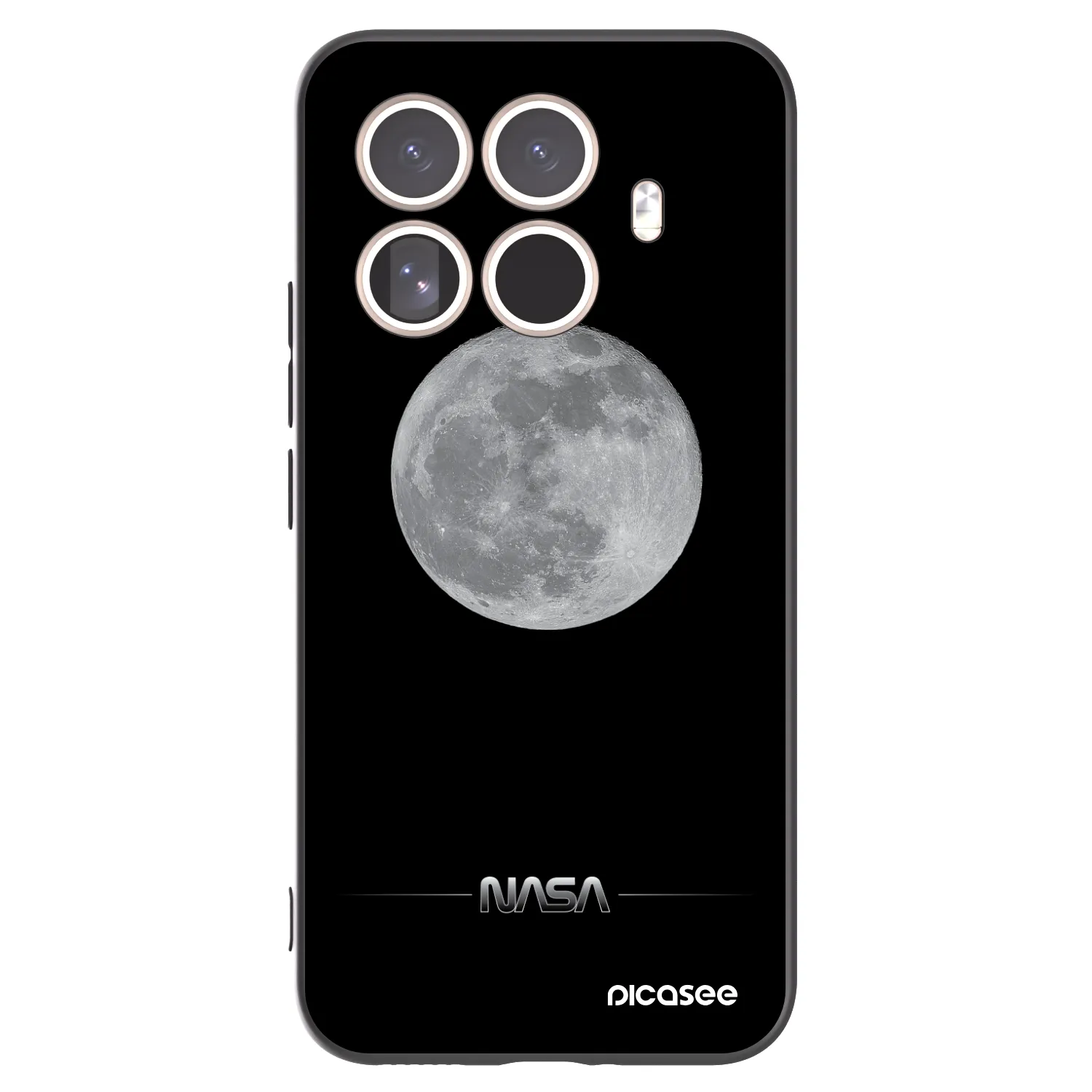 Picasee silikonski črni ovitek za Xiaomi 15T Pro - Moon Minimal