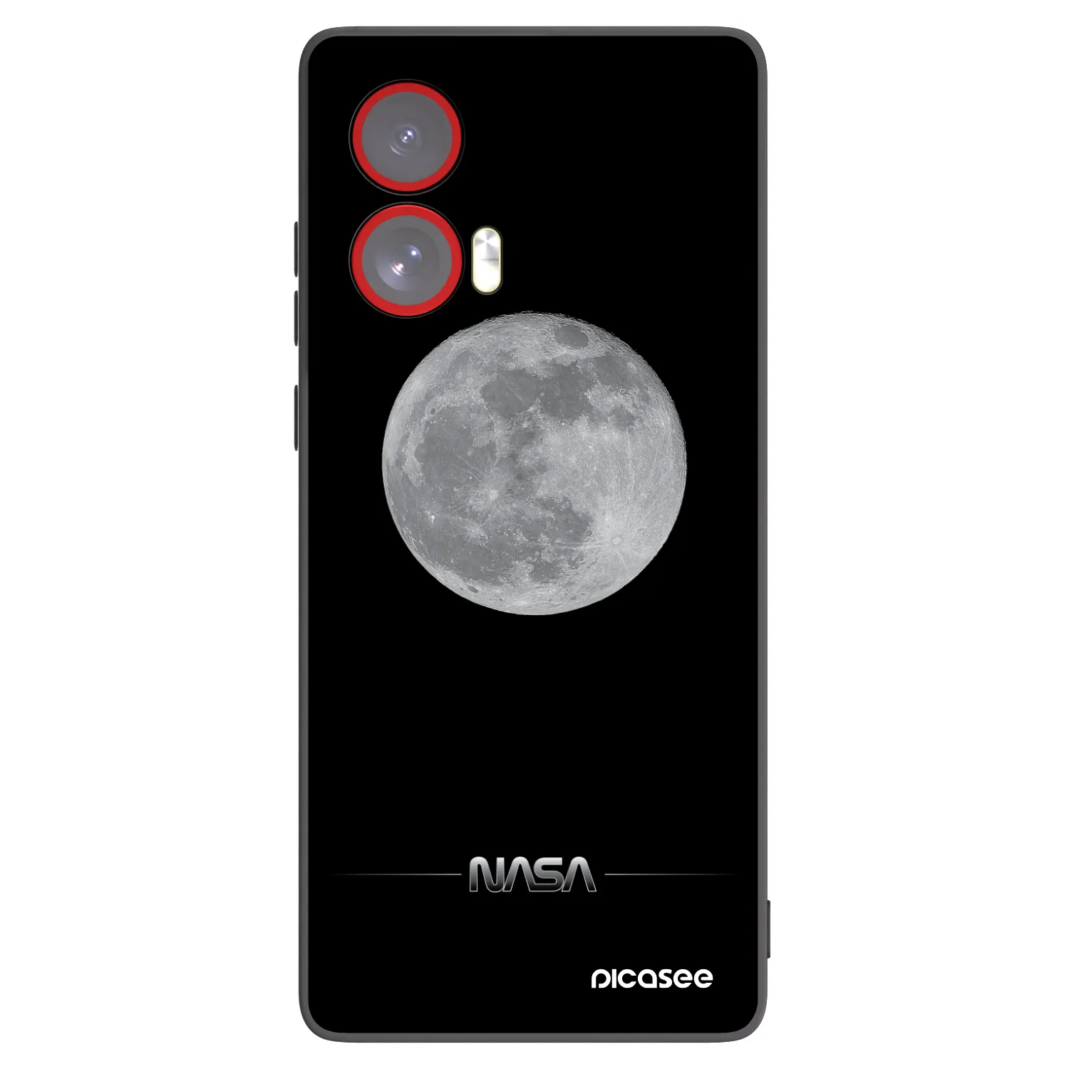 Picasee silikonski črni ovitek za Motorola Edge 50 Fusion - Moon Minimal