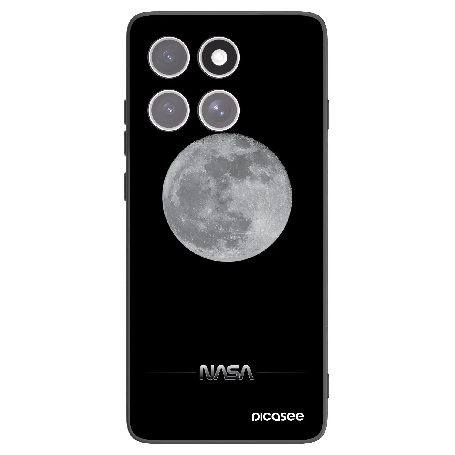 Picasee silikonski črni ovitek za Motorola Edge 60 Fusion - Moon Minimal
