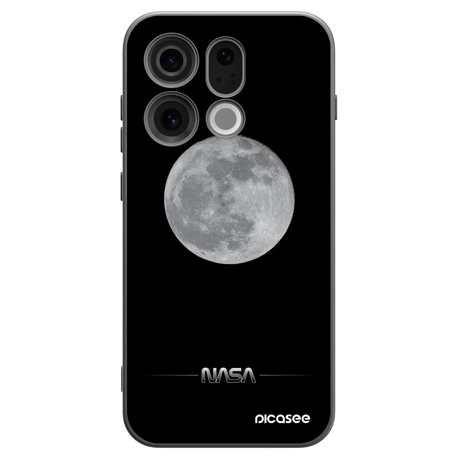Picasee silikonski črni ovitek za OPPO Find X9 - Moon Minimal