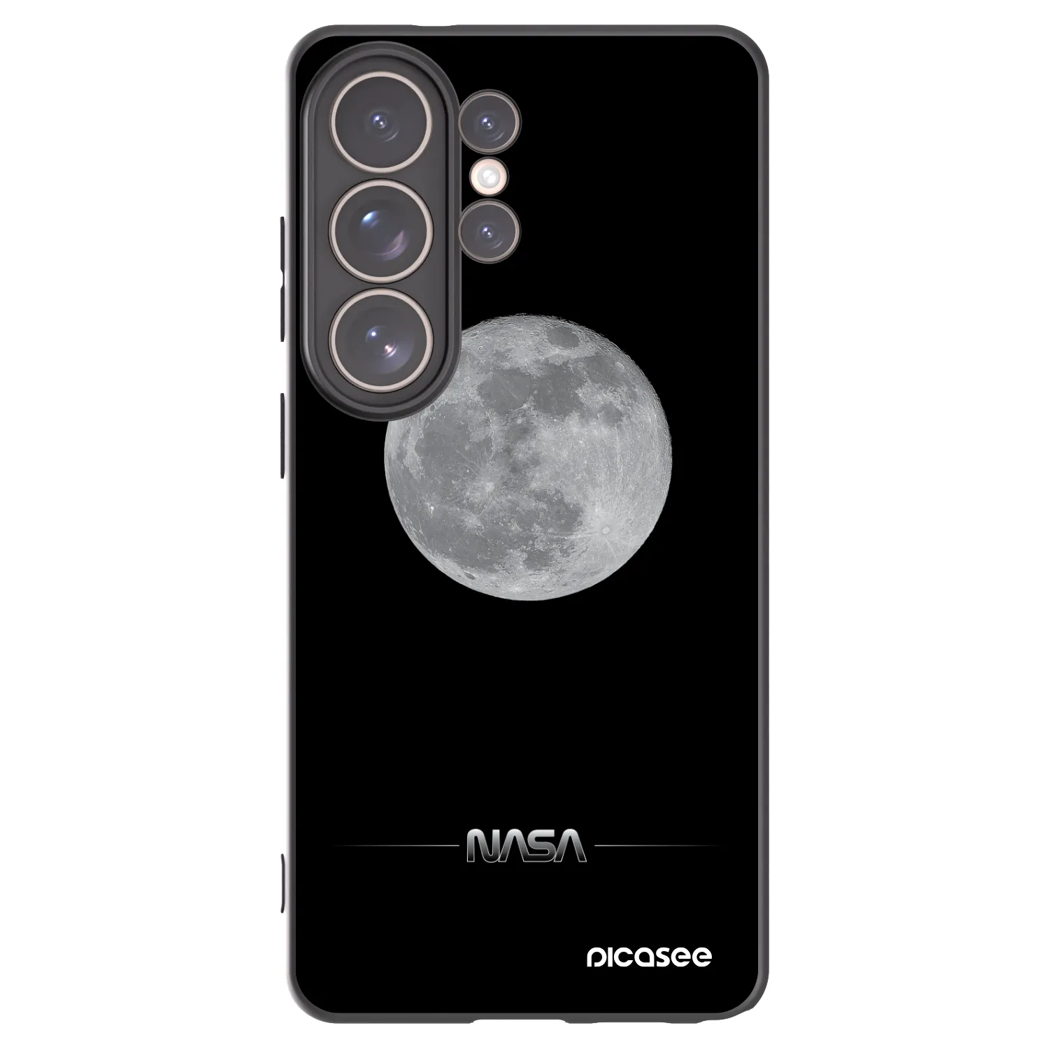 Picasee silikonski črni ovitek za Samsung Galaxy S26 Ultra - Moon Minimal