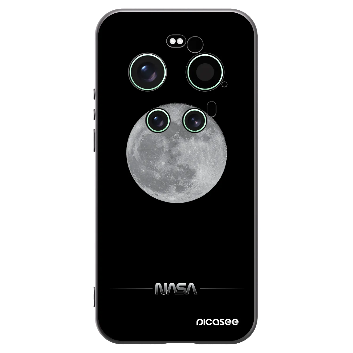 Picasee silikonski črni ovitek za Xiaomi 17 Ultra - Moon Minimal