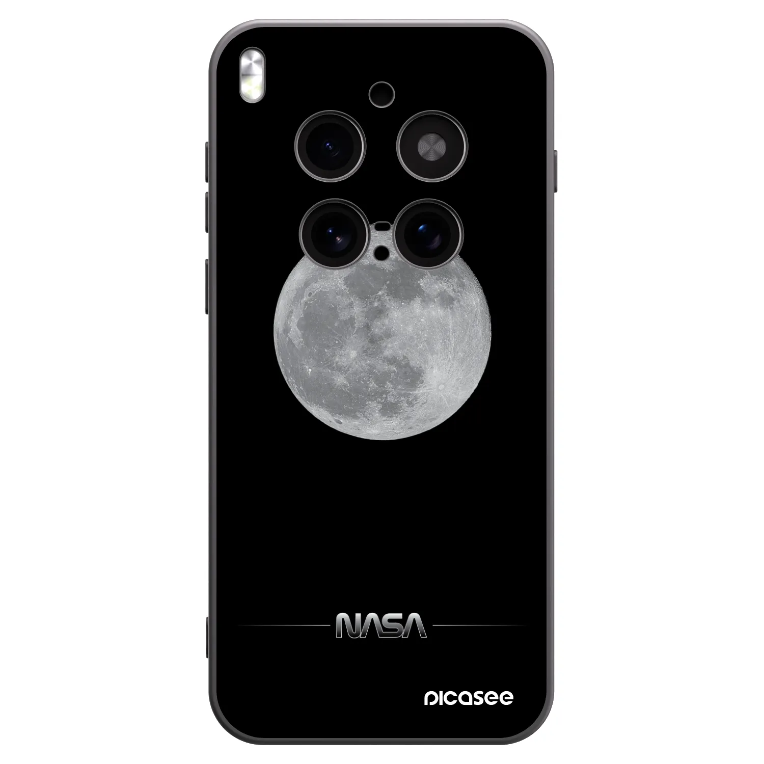 Picasee silikonski črni ovitek za Vivo X300 Pro - Moon Minimal