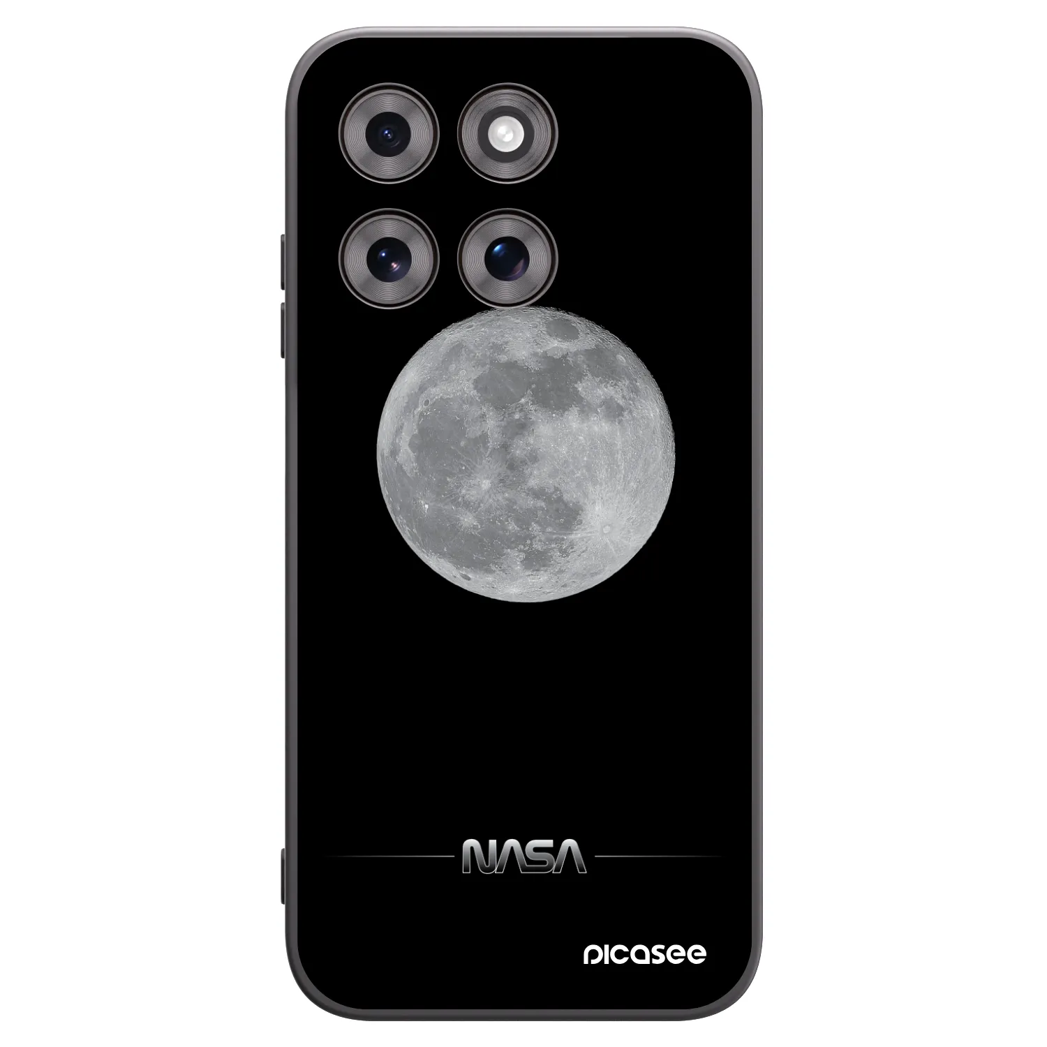 Picasee silikonski črni ovitek za Motorola Moto G77 - Moon Minimal
