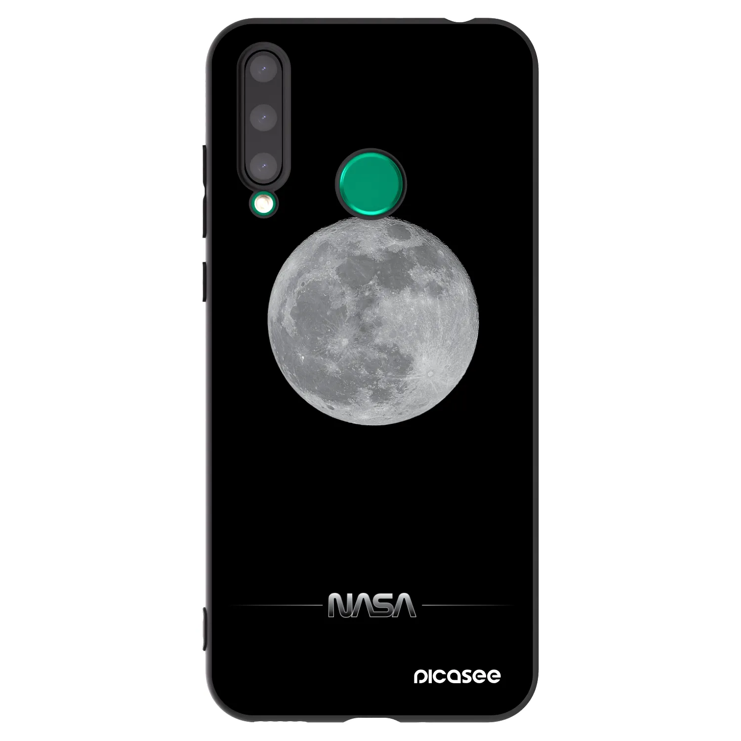 Picasee silikonski črni ovitek za Honor 20 Lite - Moon Minimal