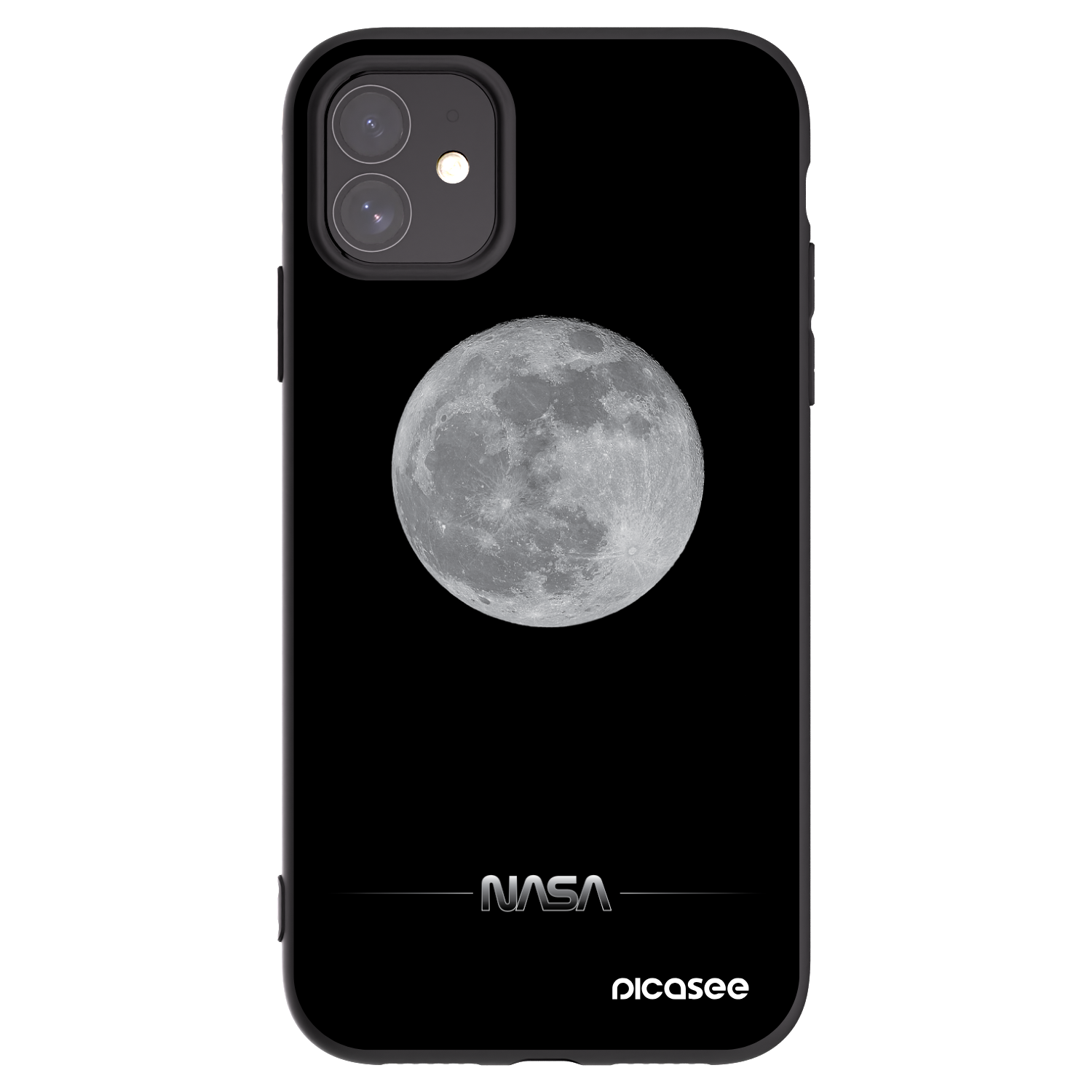 Picasee silikonski črni ovitek za Apple iPhone 11 - Moon Minimal