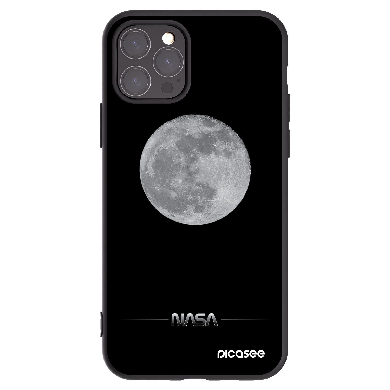 Picasee silikonski črni ovitek za Apple iPhone 11 Pro - Moon Minimal