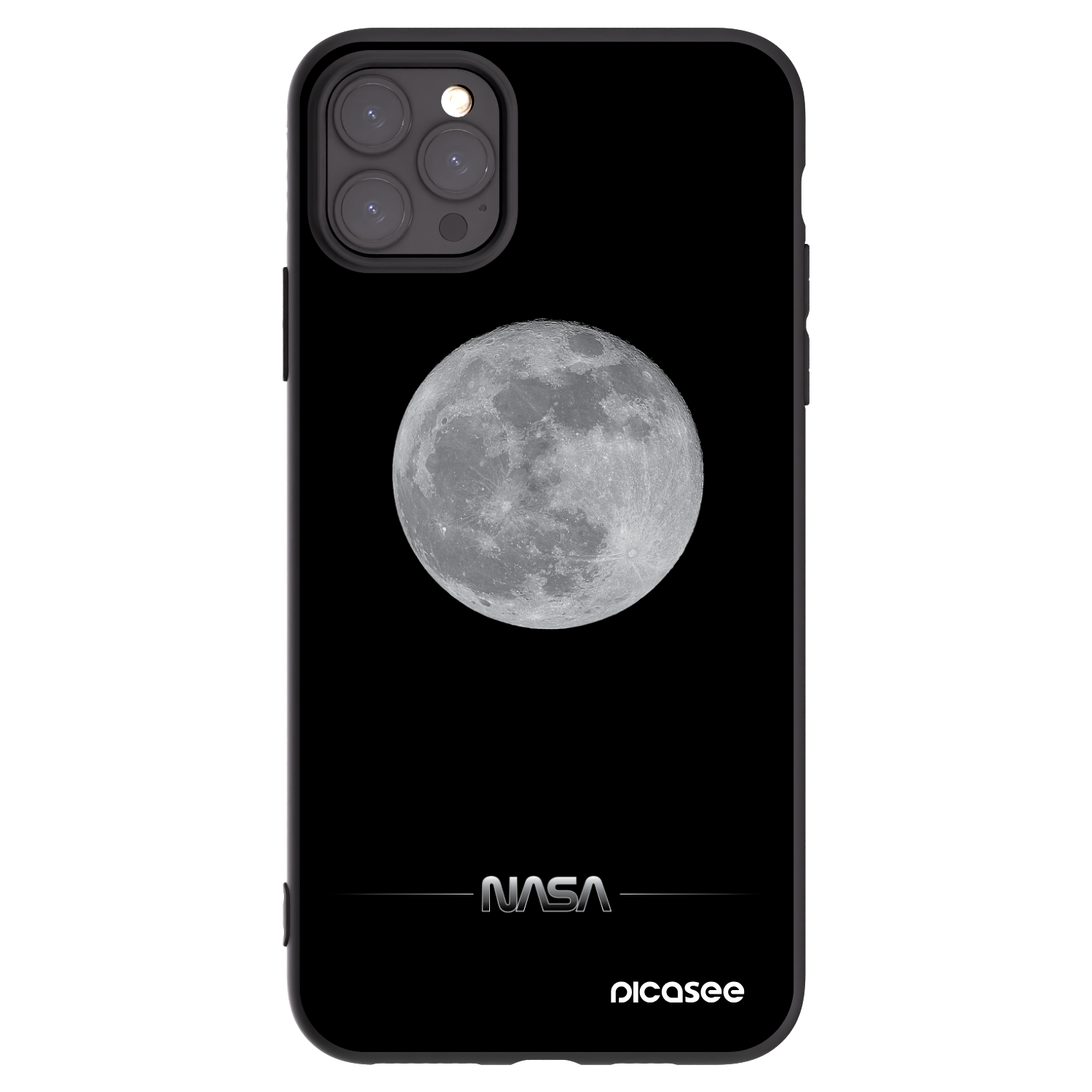 Picasee silikonski črni ovitek za Apple iPhone 11 Pro Max - Moon Minimal