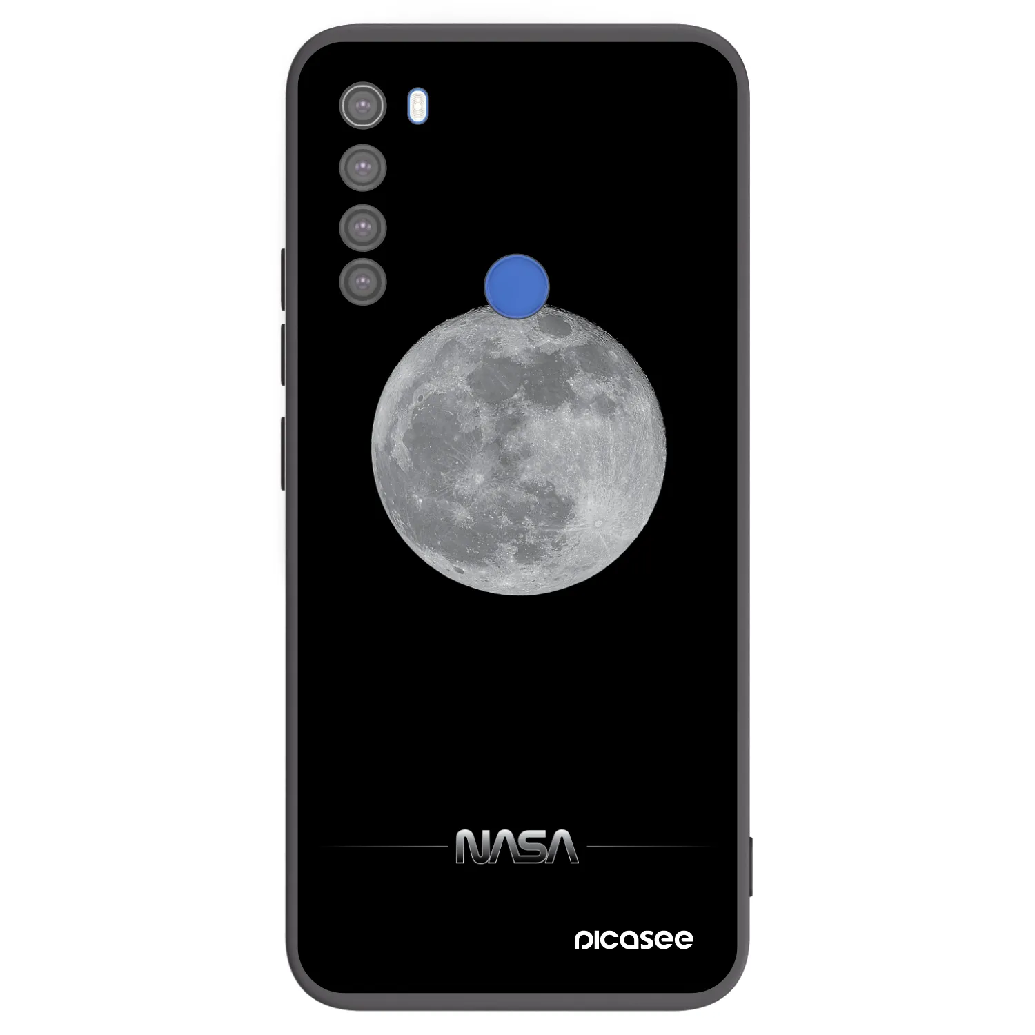 Picasee silikonski črni ovitek za Xiaomi Redmi Note 8T - Moon Minimal
