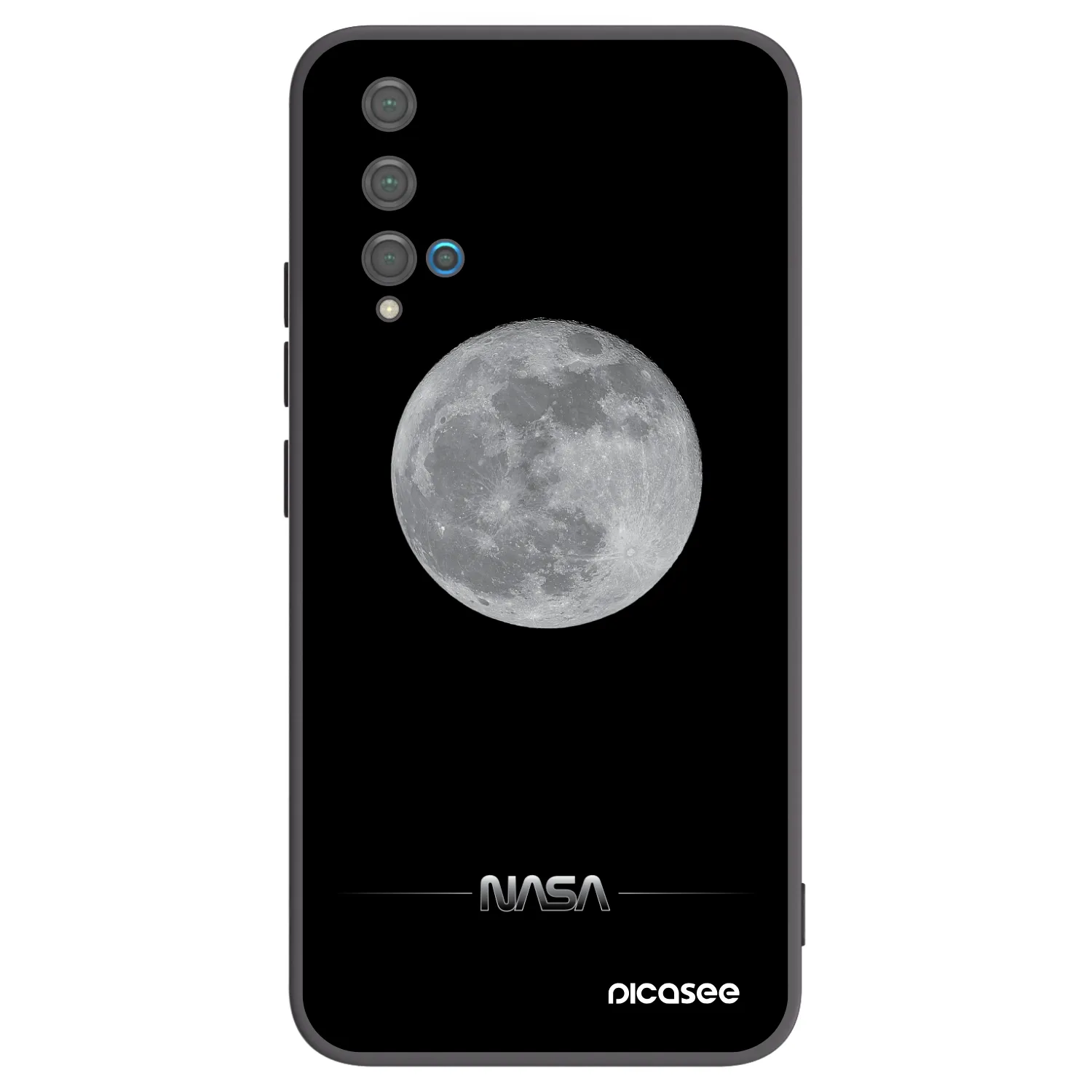 Picasee silikonski črni ovitek za Huawei Nova 5T - Moon Minimal