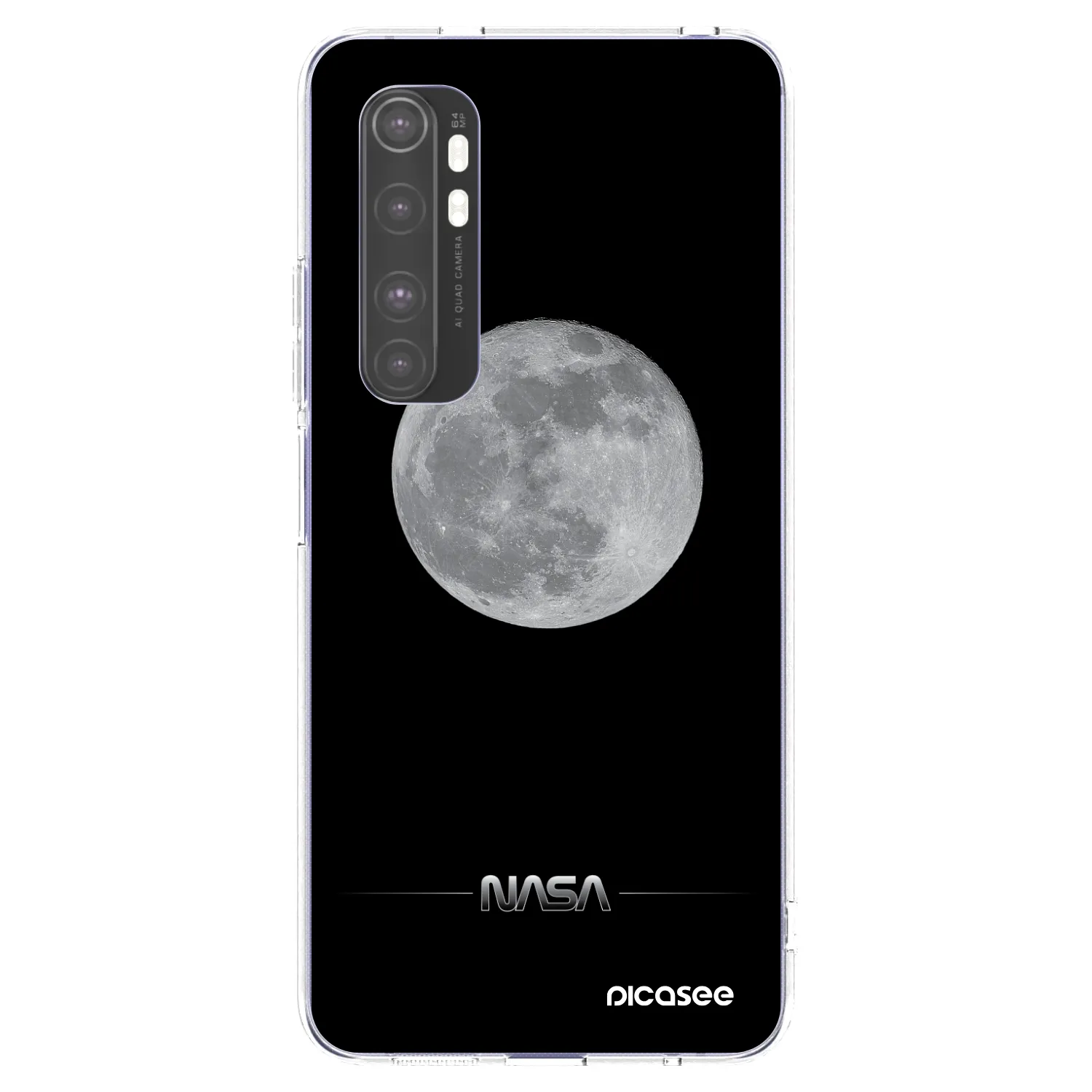 Picasee silikonski prozorni ovitek za Xiaomi Mi Note 10 Lite - Moon Minimal