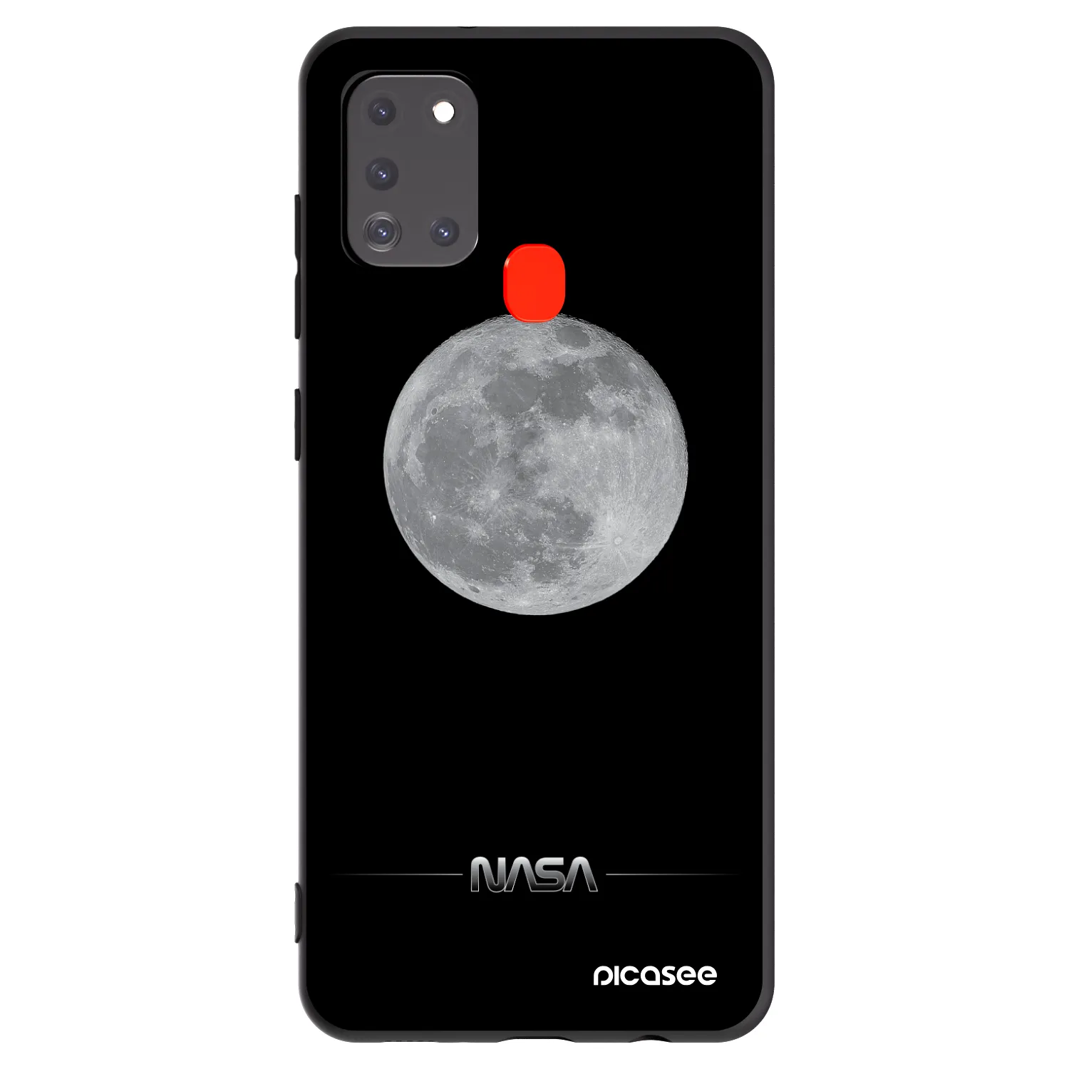 Picasee silikonski črni ovitek za Samsung Galaxy A21s - Moon Minimal