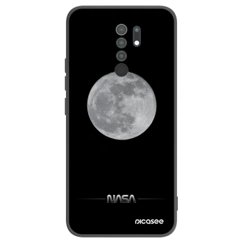 Picasee silikonski črni ovitek za Xiaomi Redmi 9 - Moon Minimal