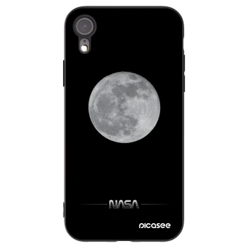 Picasee silikonski črni ovitek za Apple iPhone XR - Moon Minimal