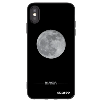 Picasee silikonski črni ovitek za Apple iPhone XS Max - Moon Minimal