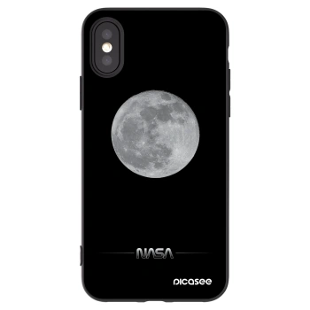 Picasee silikonski črni ovitek za Apple iPhone X/XS - Moon Minimal