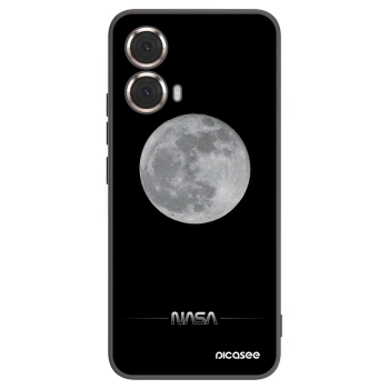 Picasee silikonski črni ovitek za Motorola Moto G85 - Moon Minimal