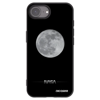 Picasee silikonski črni ovitek za Apple iPhone 16e - Moon Minimal