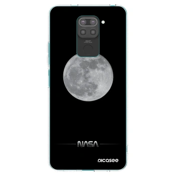 Picasee silikonski črni ovitek za Xiaomi Redmi Note 9 - Moon Minimal