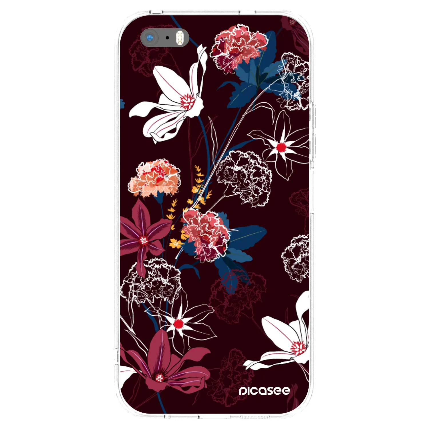 Picasee silikonski prozorni ovitek za Apple iPhone 5/5S/SE - Dark Meadow