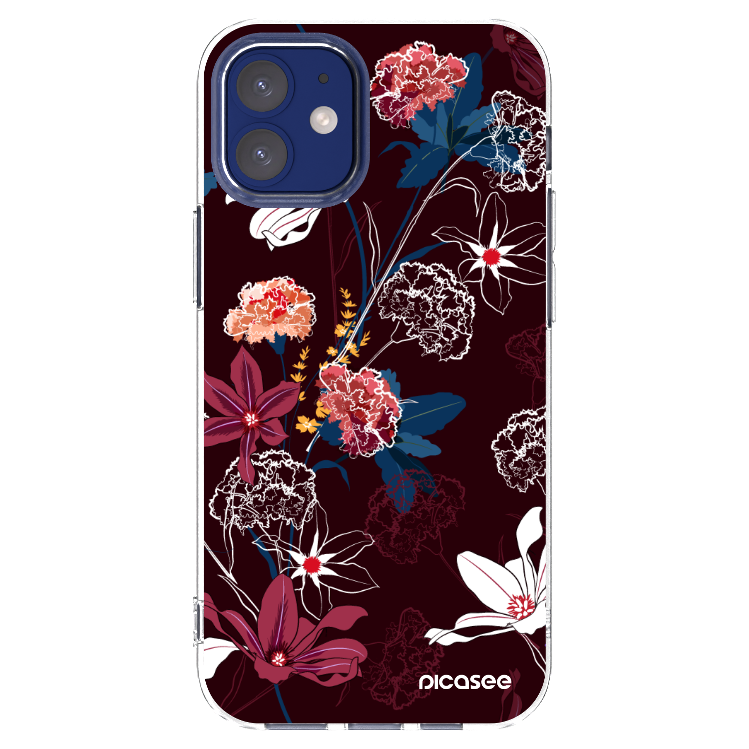 Picasee silikonski prozorni ovitek za Apple iPhone 12 mini - Dark Meadow