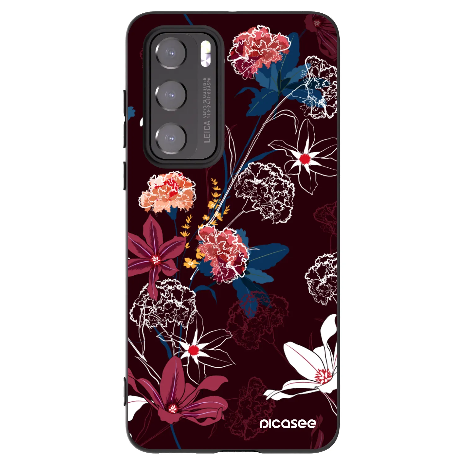Picasee silikonski črni ovitek za Huawei P40 - Dark Meadow