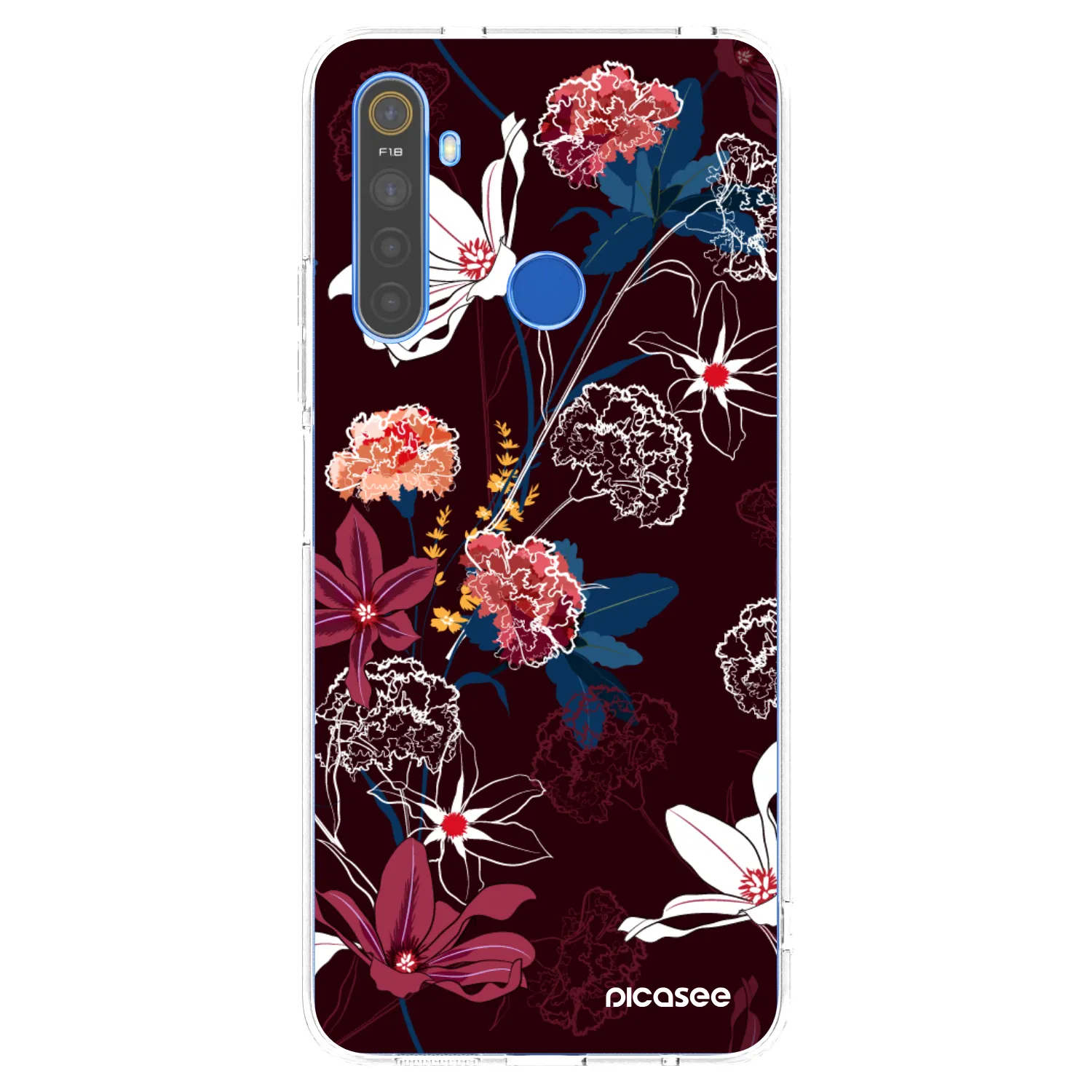 Picasee silikonski prozorni ovitek za Realme 5 - Dark Meadow