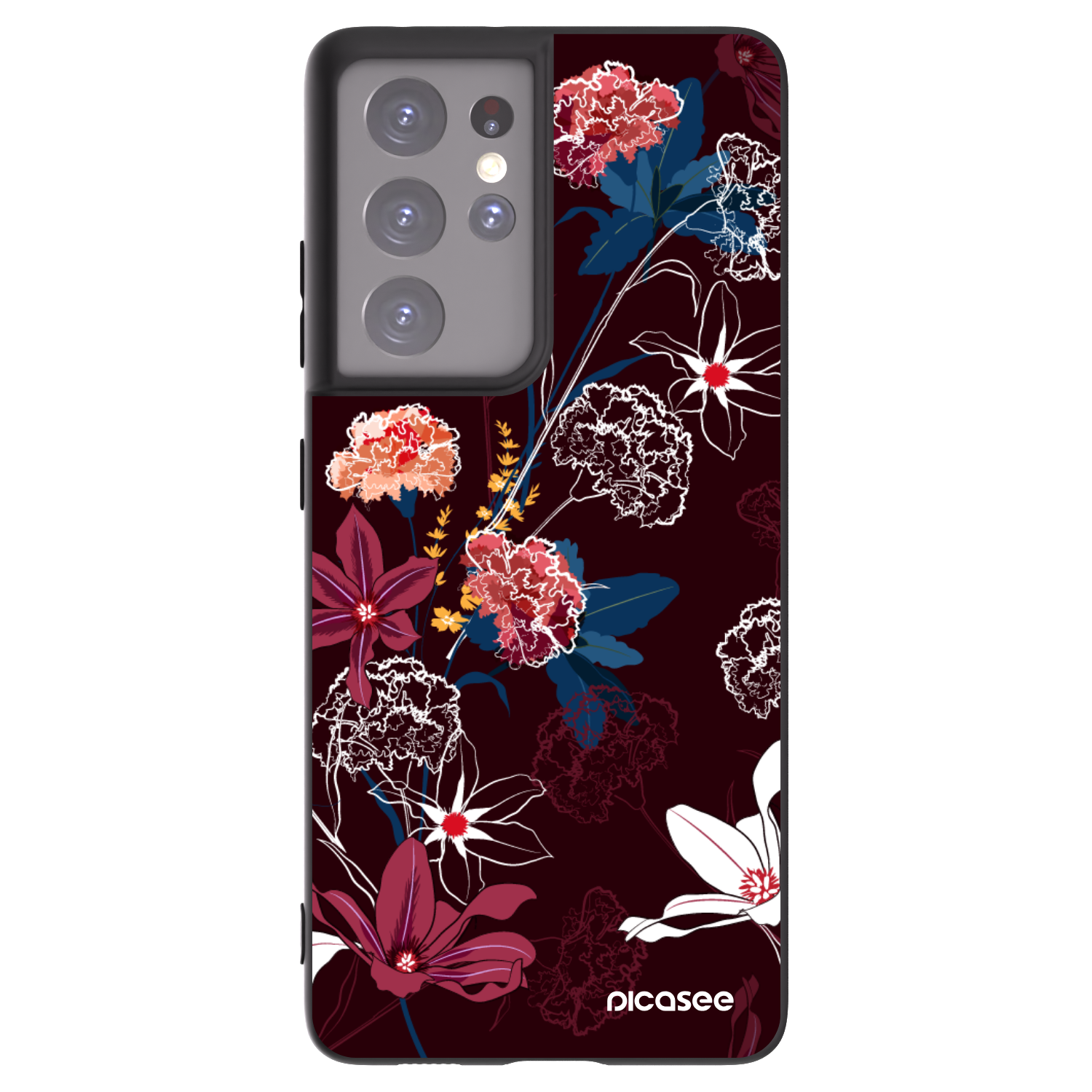 Picasee silikonski črni ovitek za Samsung Galaxy S21 Ultra 5G G998B - Dark Meadow