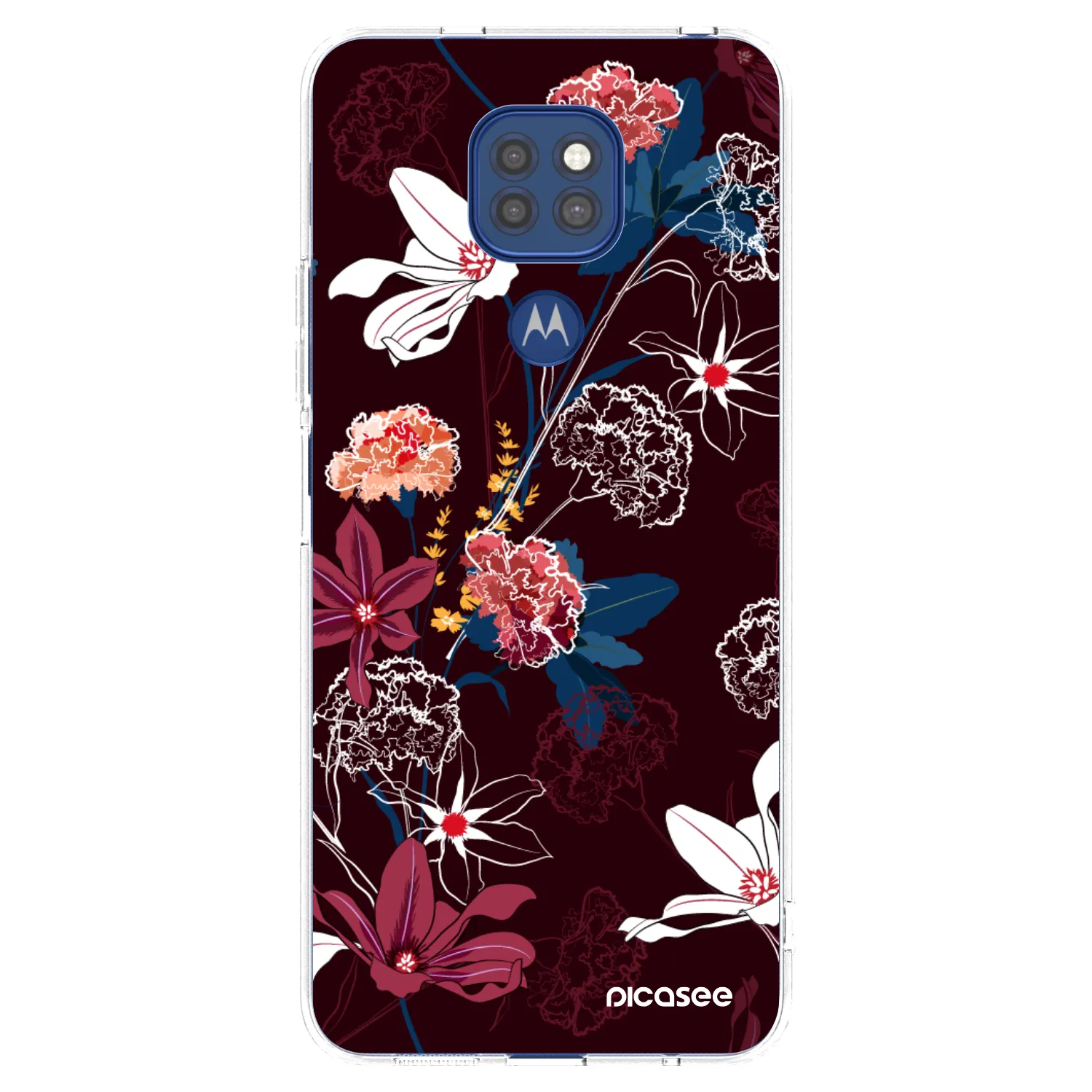 Picasee silikonski prozorni ovitek za Motorola Moto G9 Play - Dark Meadow
