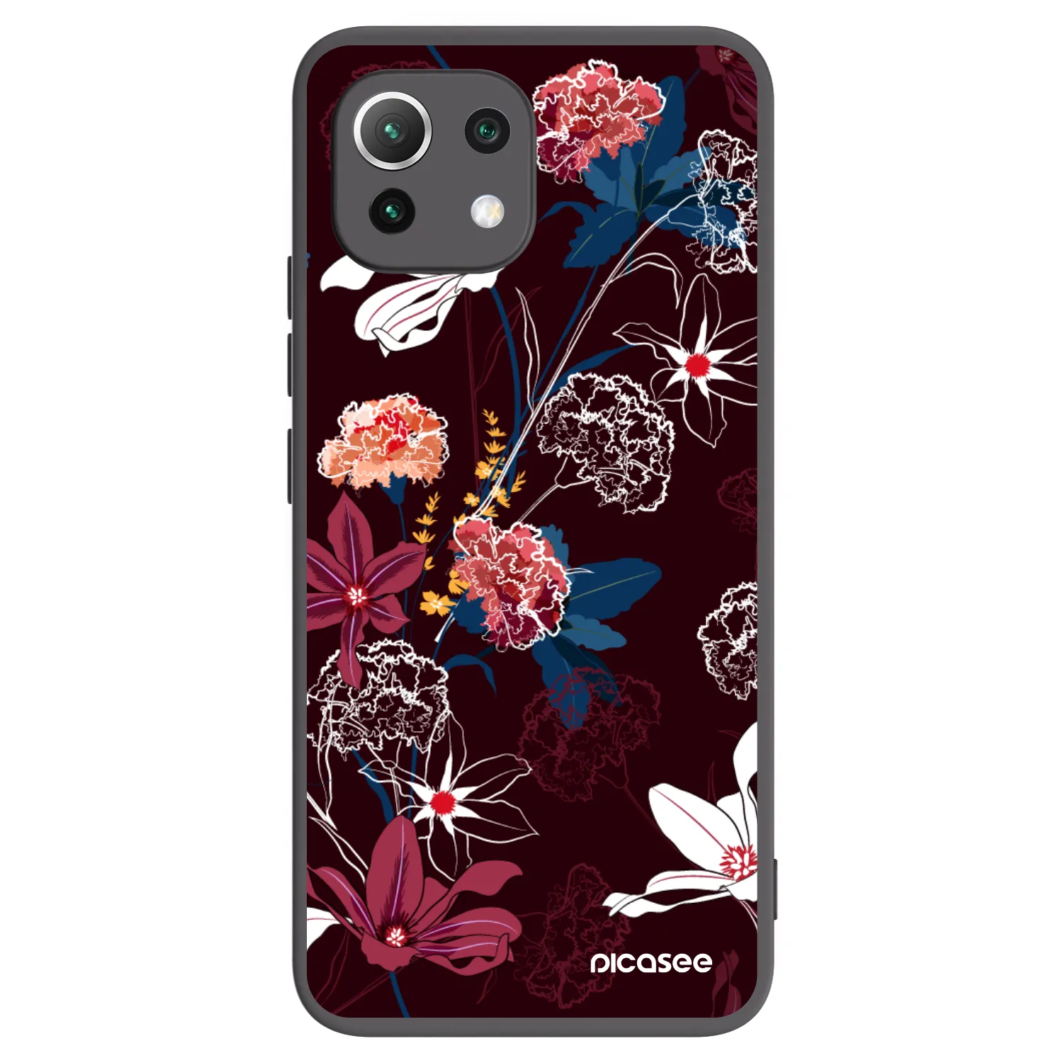 Picasee silikonski črni ovitek za Xiaomi Mi 11 Lite - Dark Meadow