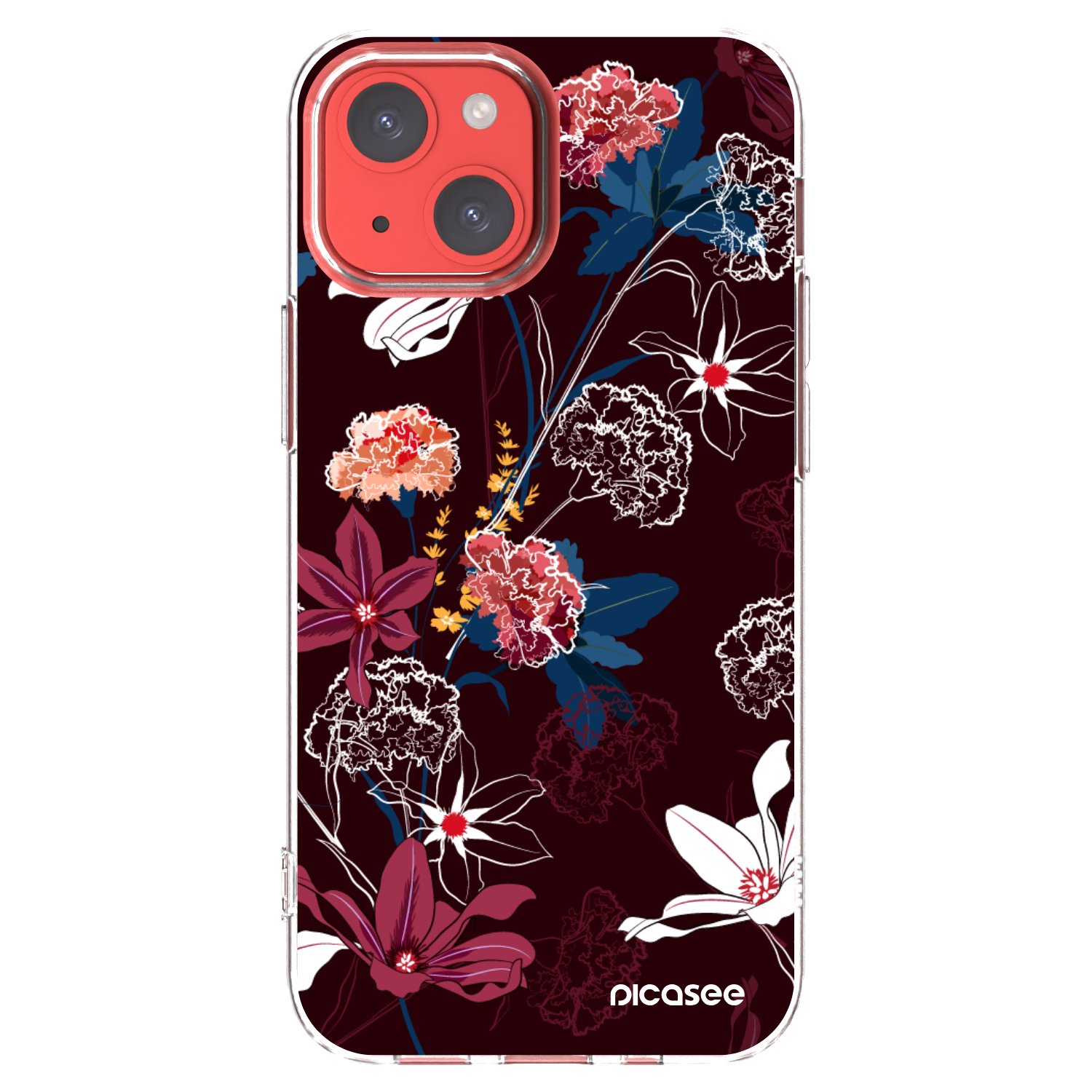 Picasee silikonski prozorni ovitek za Apple iPhone 13 mini - Dark Meadow