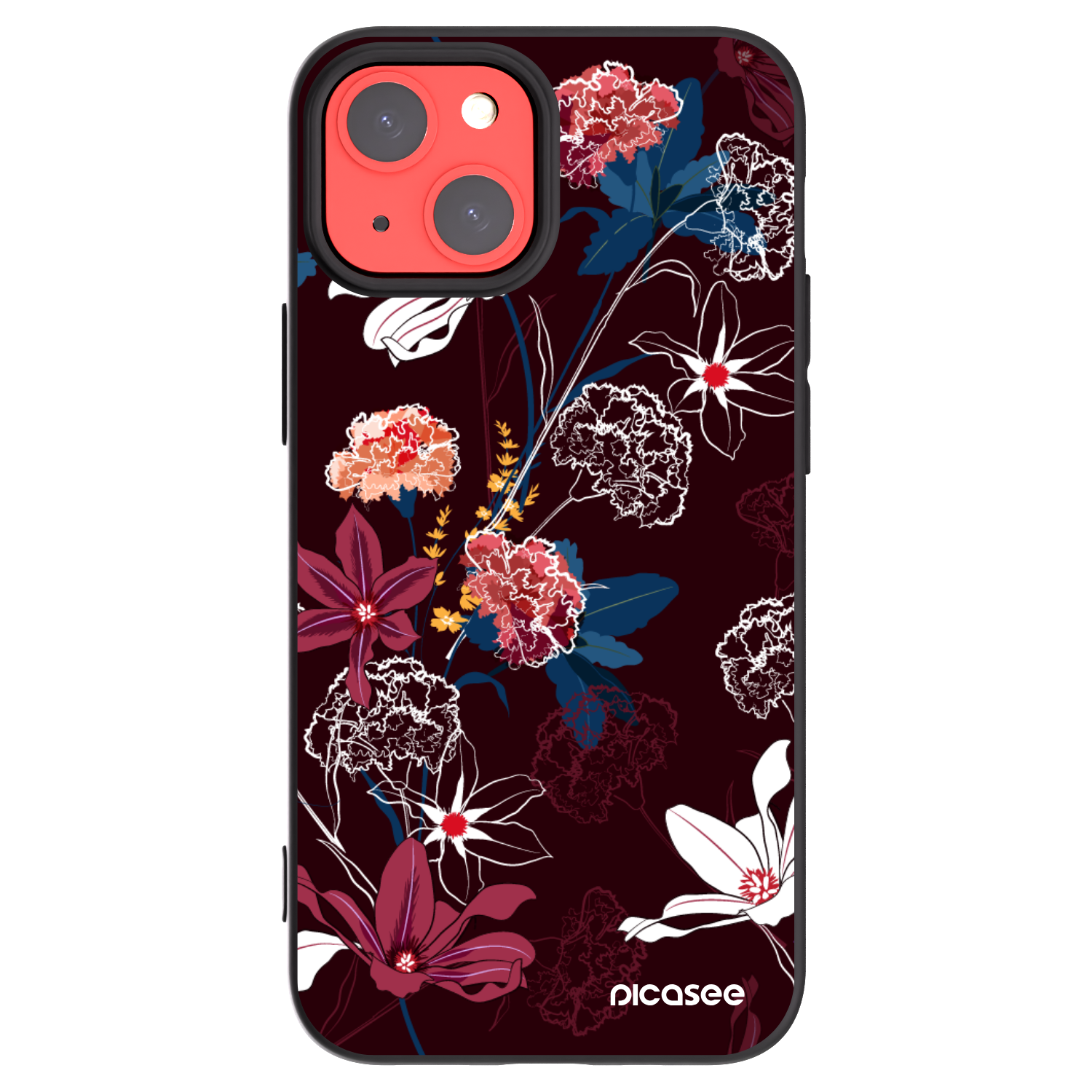Picasee silikonski črni ovitek za Apple iPhone 13 mini - Dark Meadow