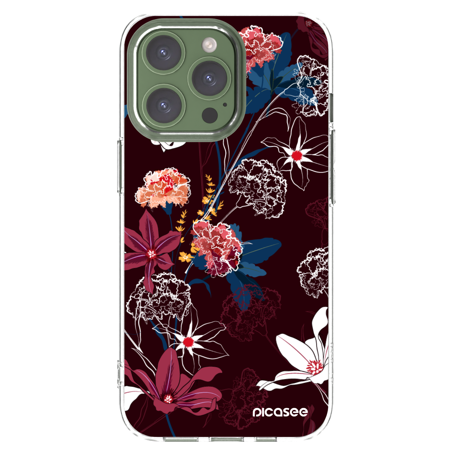 Picasee silikonski prozorni ovitek za Apple iPhone 13 Pro - Dark Meadow