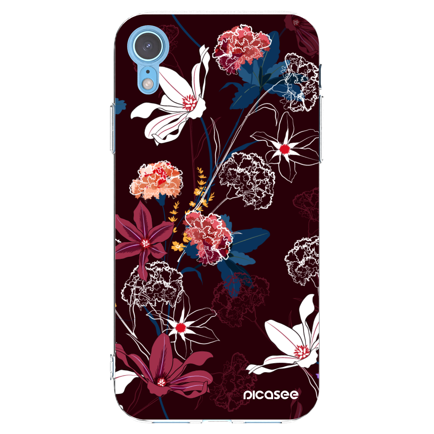 Picasee silikonski prozorni ovitek za Apple iPhone XR - Dark Meadow